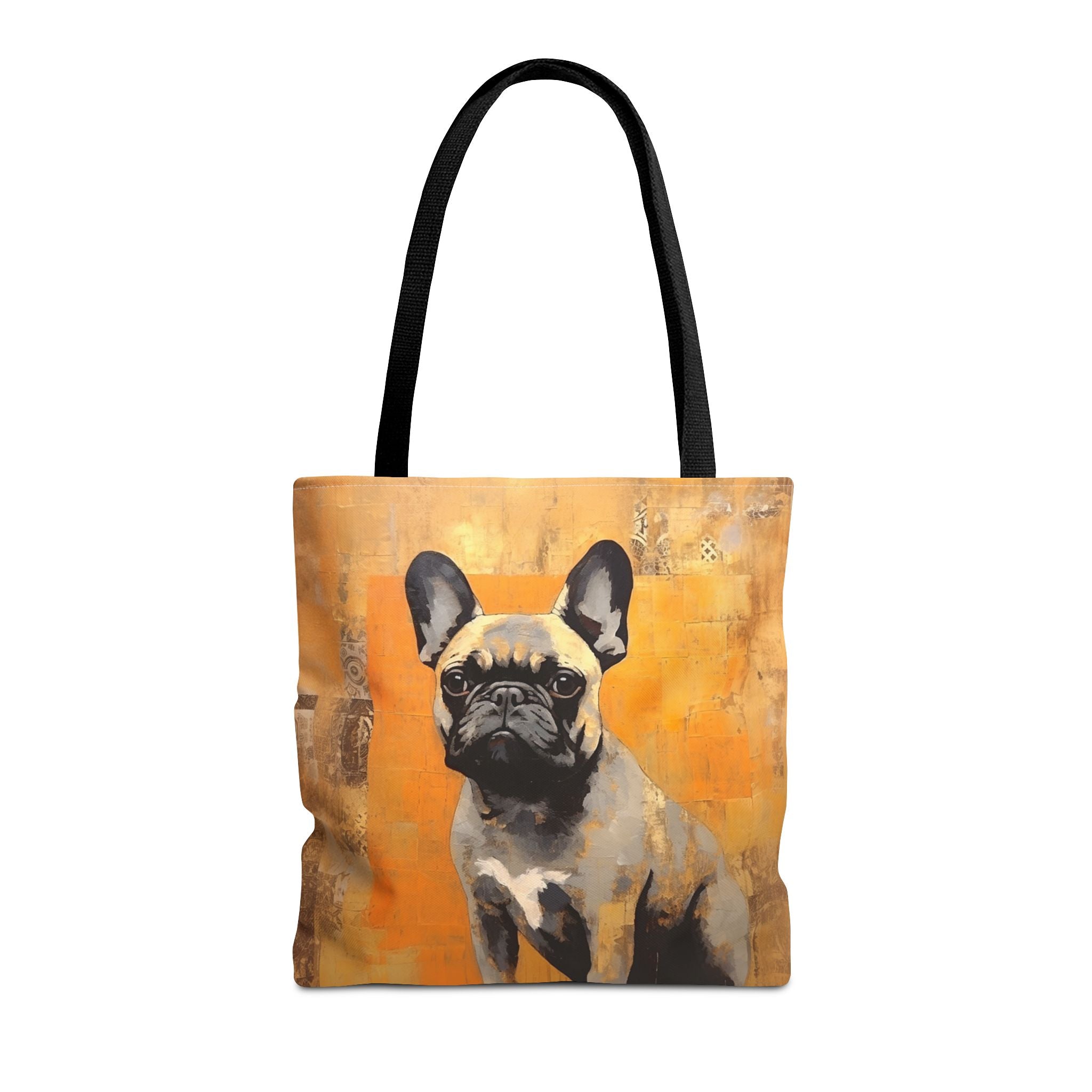 Stylish Frenchie Canvas Tote Bag - Bold Orange Art, Dog Lover Gift - Darwin & Rose