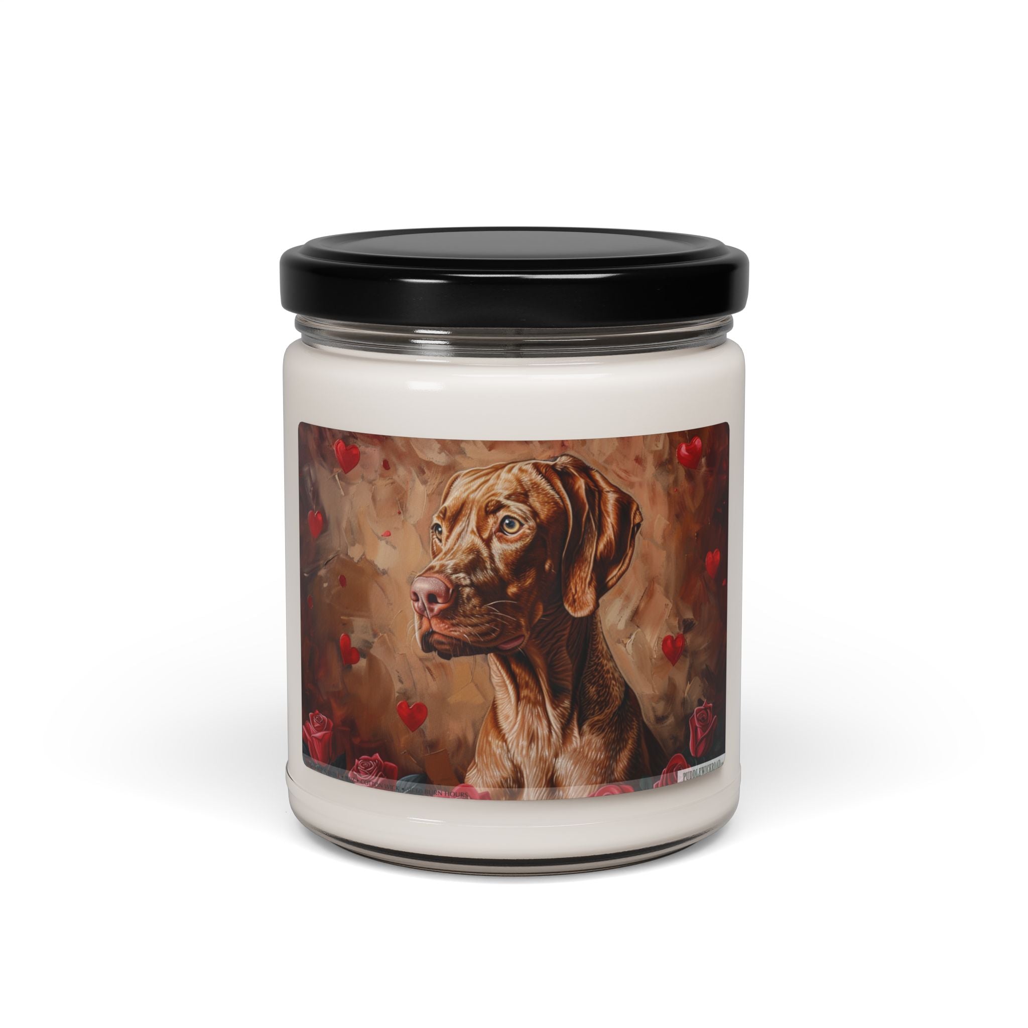 Vizsla Love Soy Candle - Artistic Pet Memorial & Gift for Dog Lovers - Darwin & Rose
