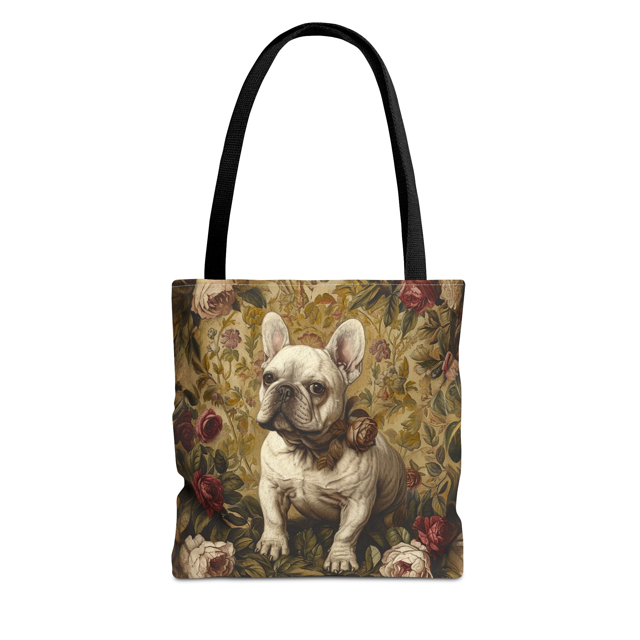 Chic French Bulldog Tote Bag with Vintage Floral Design - Darwin & Rose