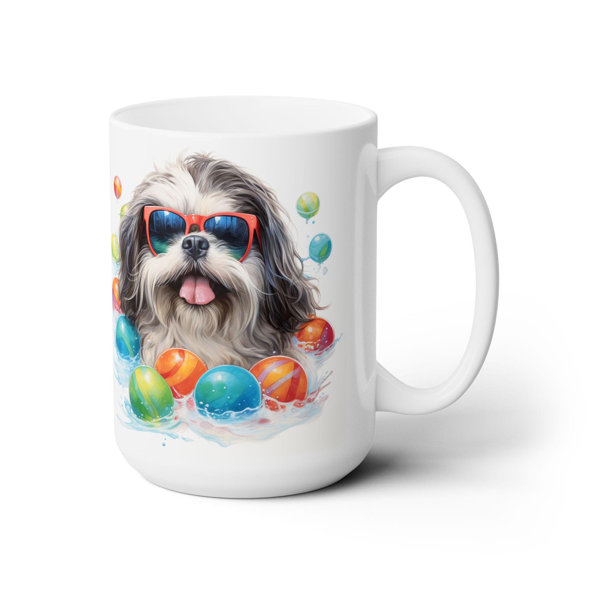 Shih Tzu Summer Splash Mug - Fun Dog Lover Gift for Coffee Lovers - Darwin & Rose