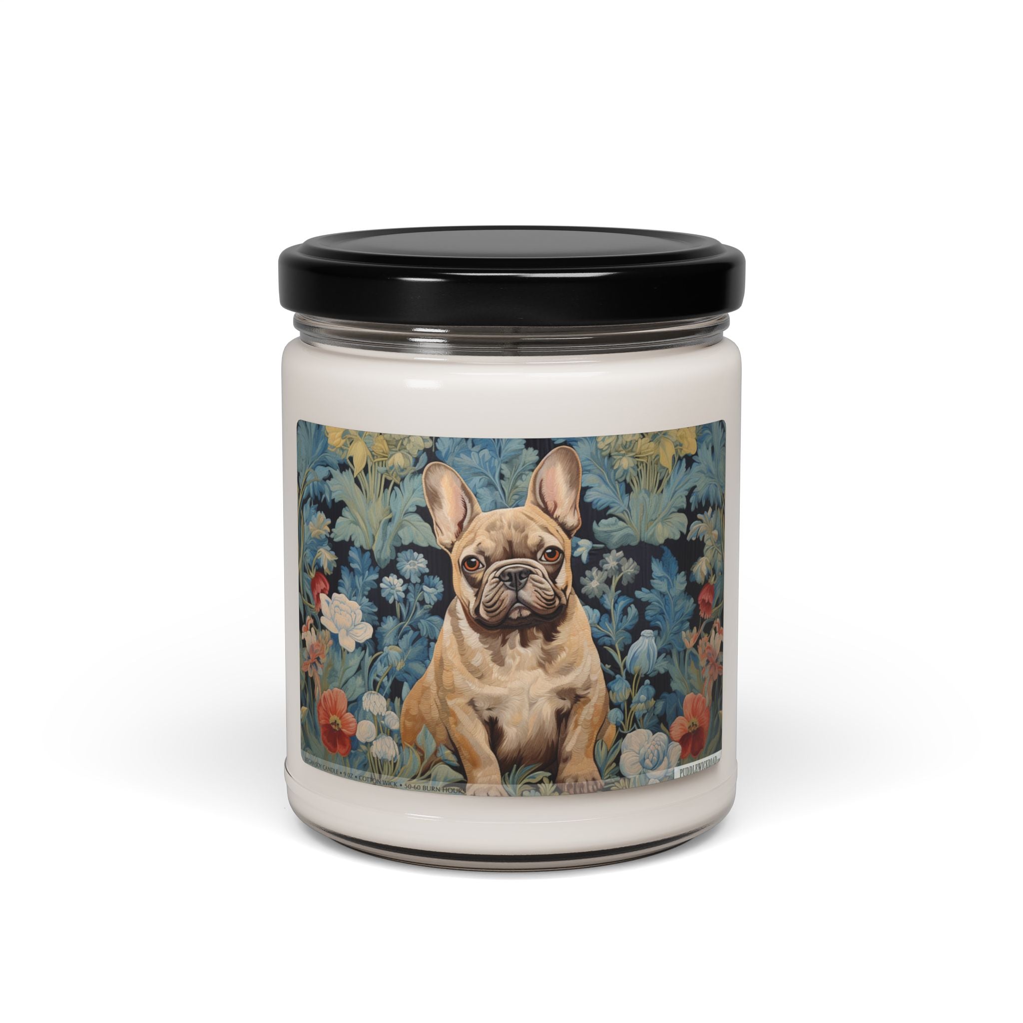 Frenchie Floral Elegance Candle - Soy Wax Gift for Dog Lovers - Darwin & Rose