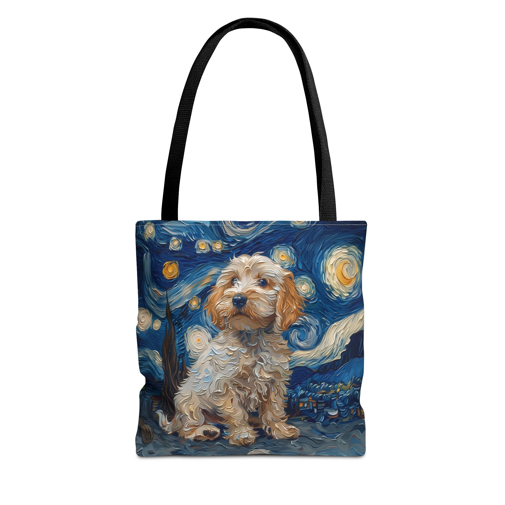 Starry Night Cavapoo Eco-Friendly Canvas Tote Bag for Dog Lovers - Darwin & Rose