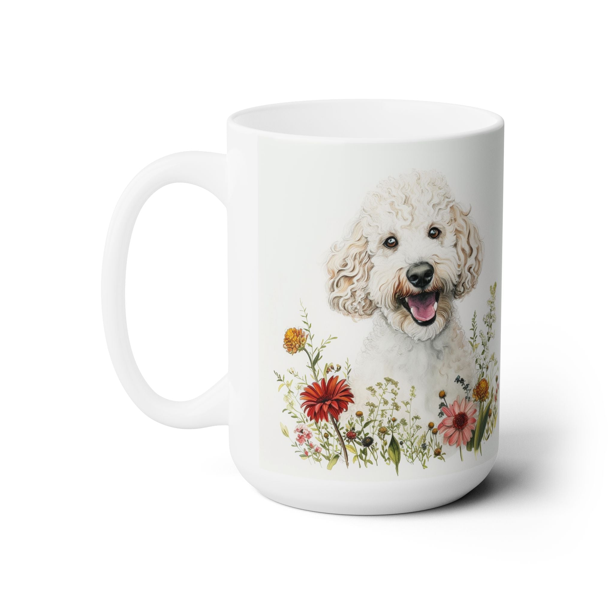 Charming Poodle Mug - Floral Doodle Lover Gift for Pet Parents - Darwin & Rose