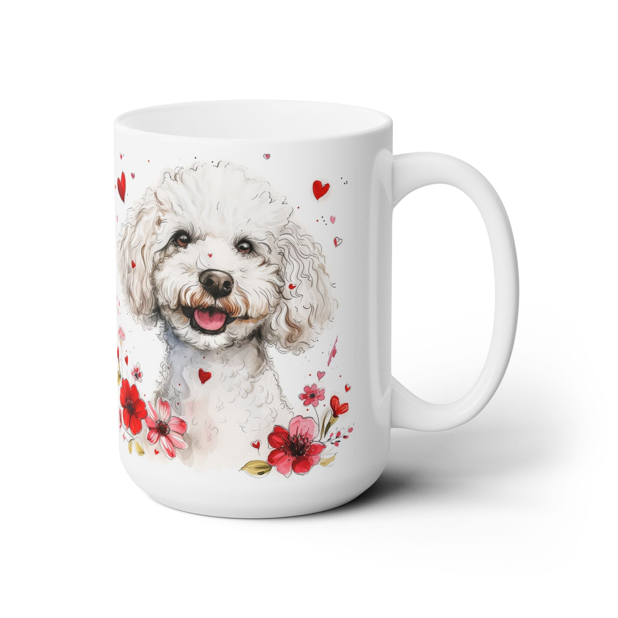 Poodle Valentine's Day Mug - Adorable Dog Lover Gift for Moms - Darwin & Rose