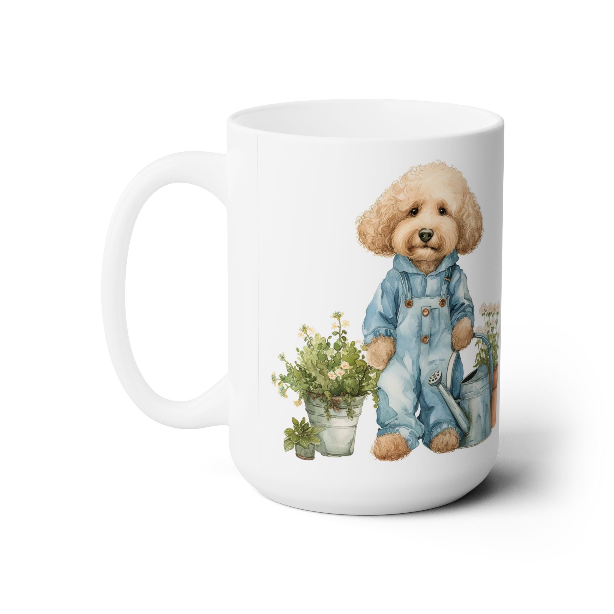 Poodle Gardener Coffee Mug - Cute Doodle Dog Lover Gift - Darwin & Rose