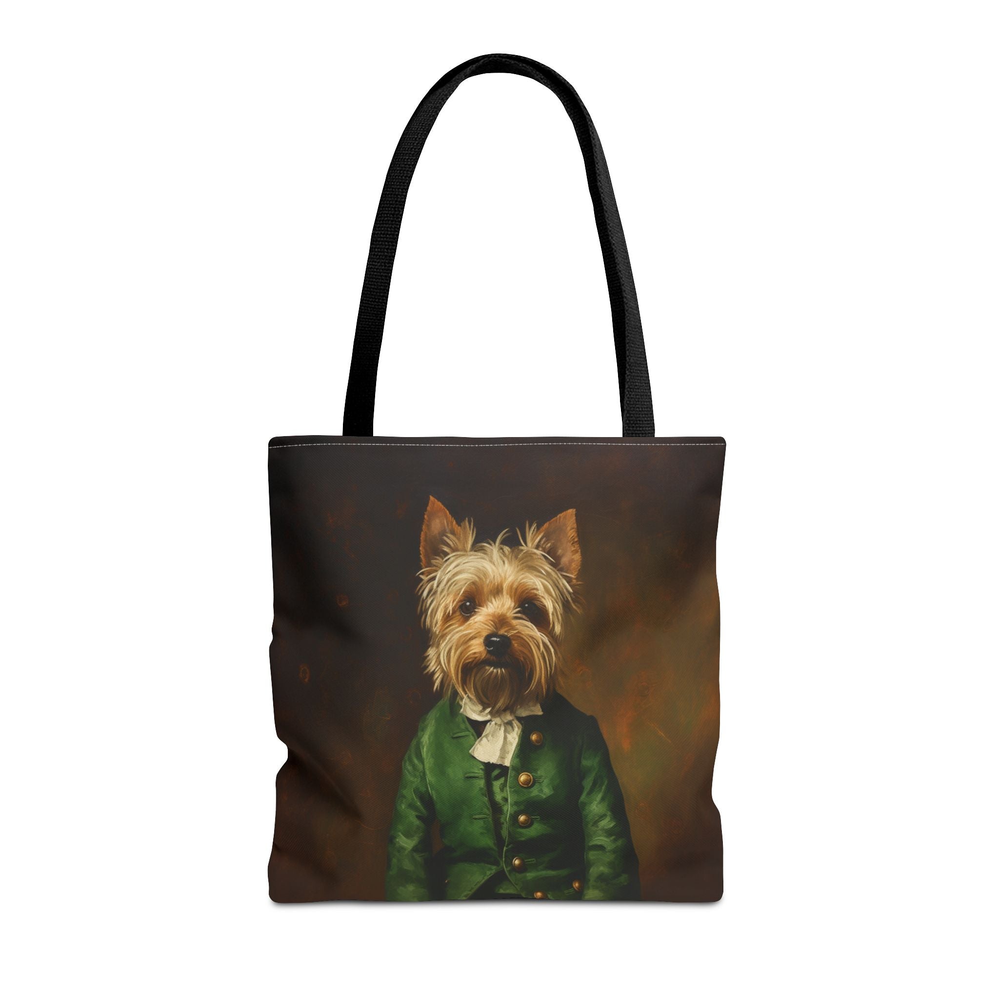 Yorkie Elegance: Vintage Green Yorkshire Terrier Tote Bag - Darwin & Rose