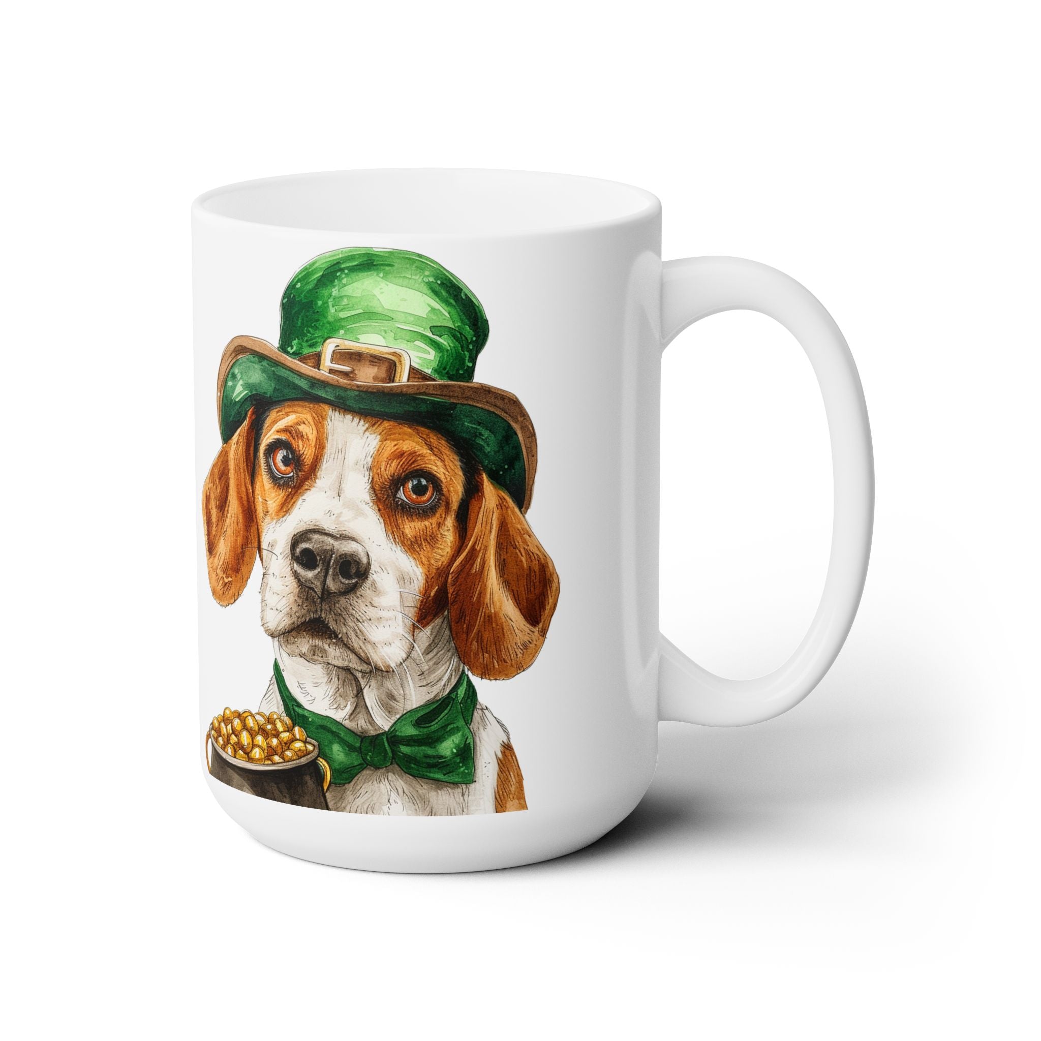 Beagle Luck St. Patrick's Day Coffee Mug - Irish Charm Gift for Dog Lovers - Darwin & Rose