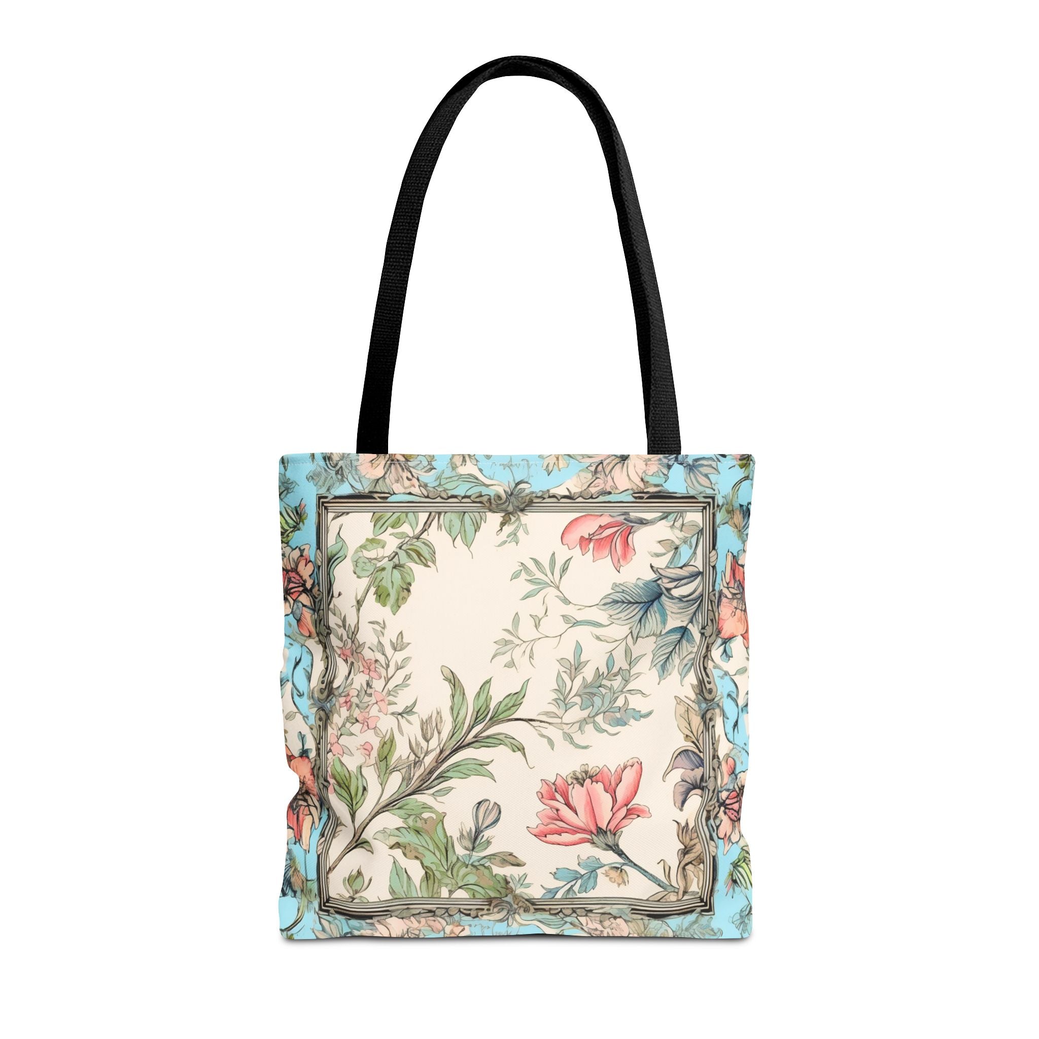 Elegant Floral Garden Tote Bag, Vintage-Inspired Eco-Friendly Carryall - Darwin & Rose
