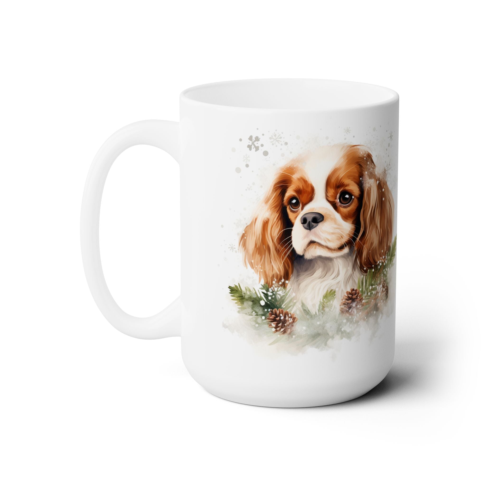 Cavalier King Charles Spaniel Winter Mug - Dog Lover Gift | Holiday Mug | Christmas Tea Cup - Darwin & Rose
