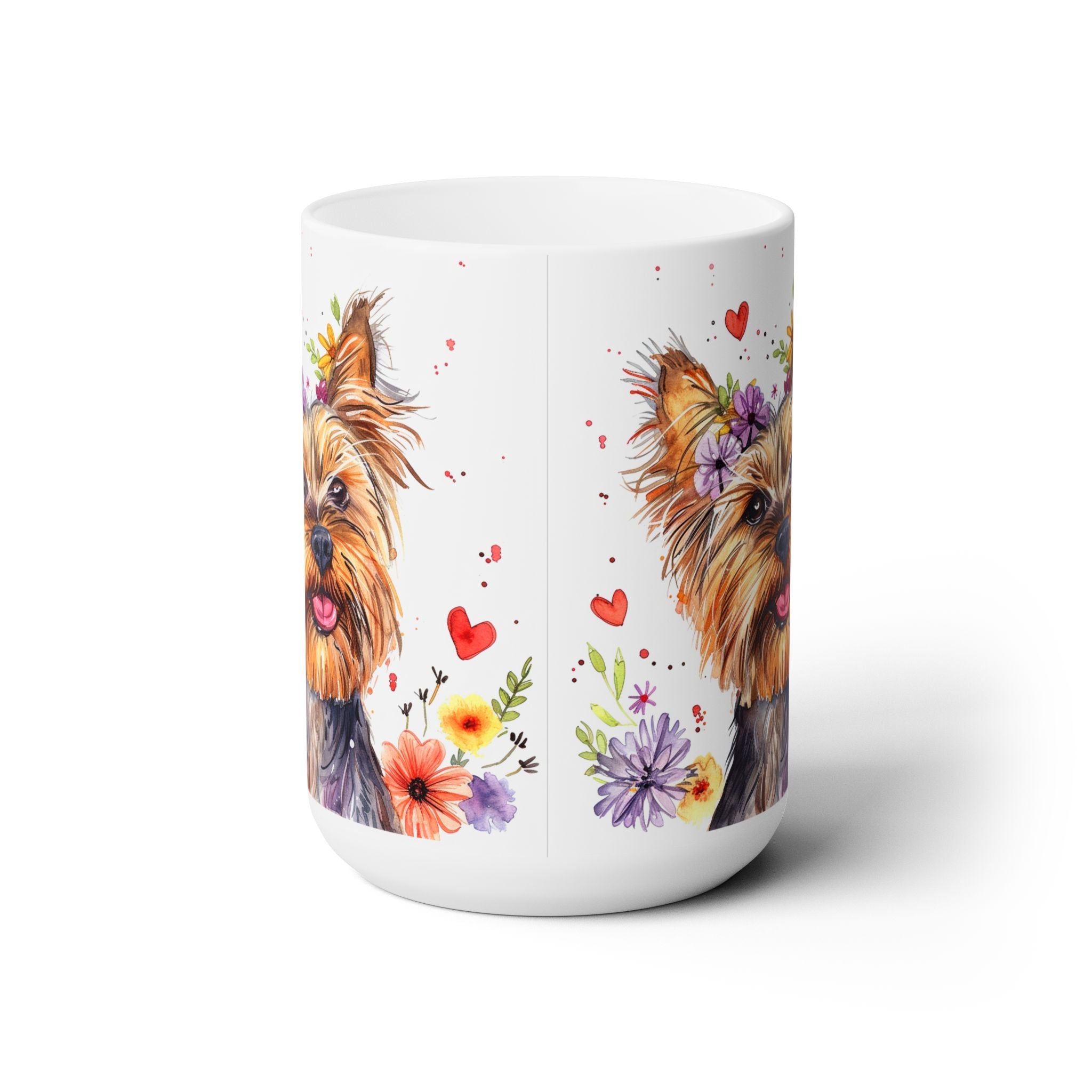Yorkie Love Floral Mug - Yorkshire Terrier Gift for Dog Moms - Darwin & Rose
