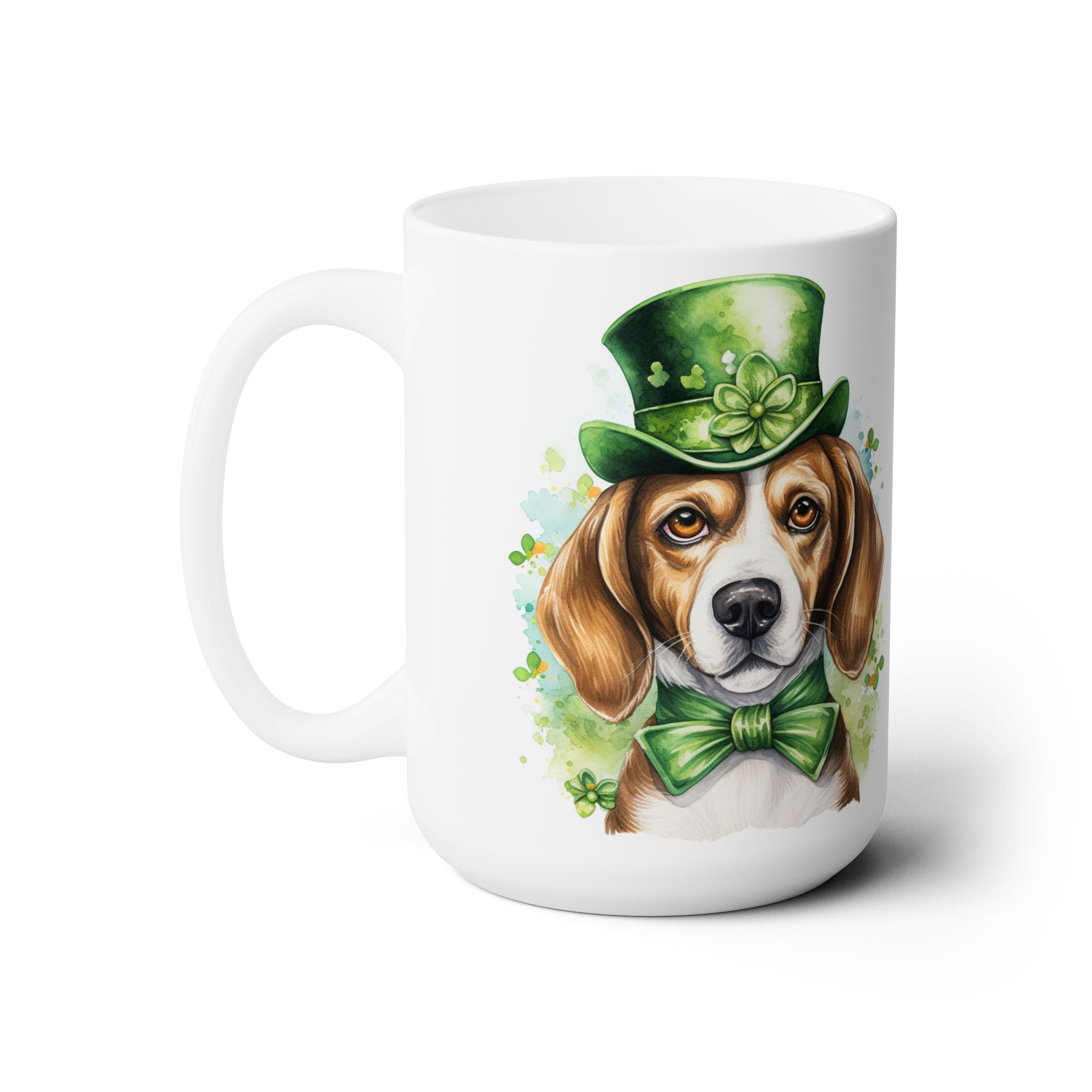 Beagle St. Patrick's Day Mug - Lucky Pup Coffee Cup Gift - Darwin & Rose