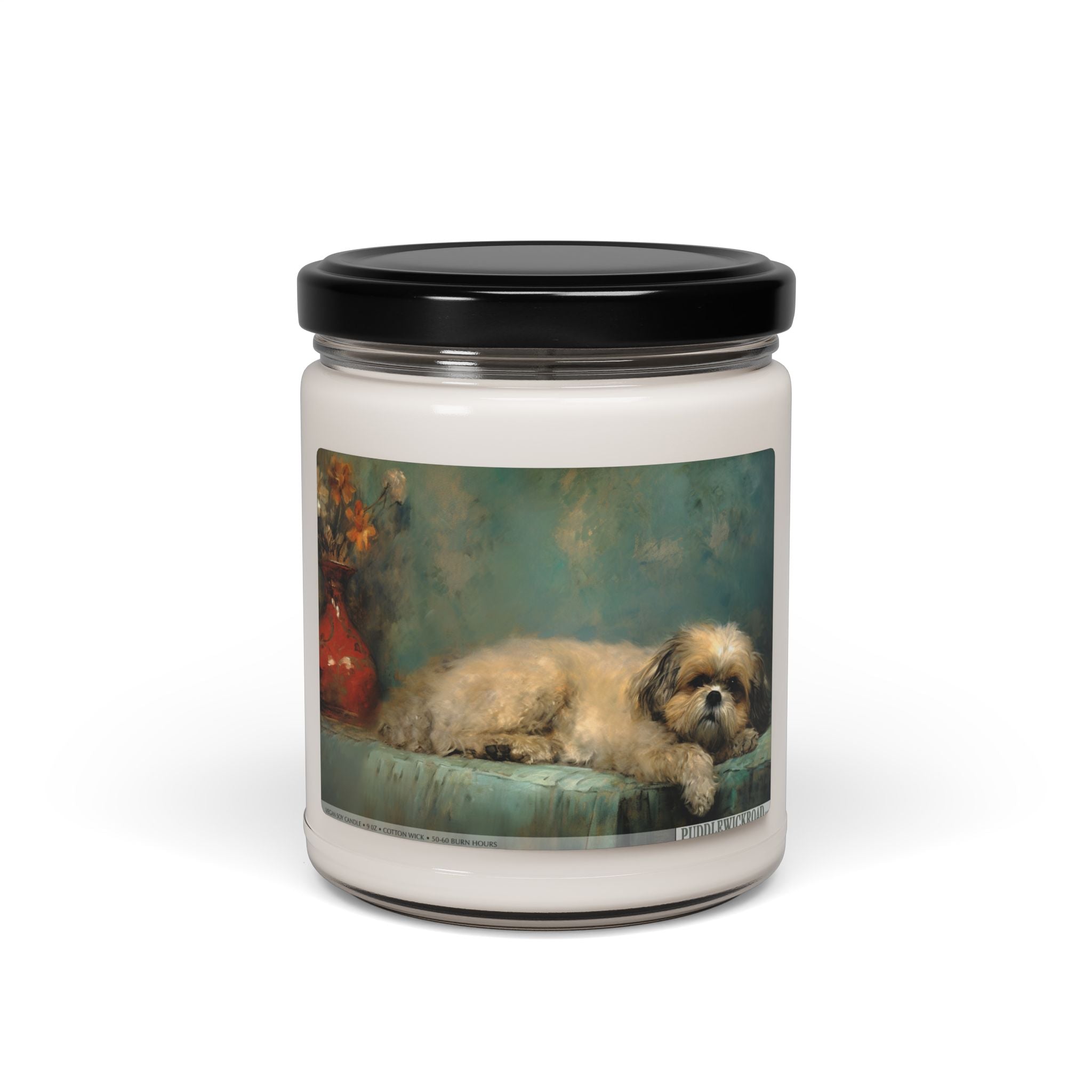 Charming Shih Tzu Candle - Vintage Art Pet Lover Gift - Darwin & Rose