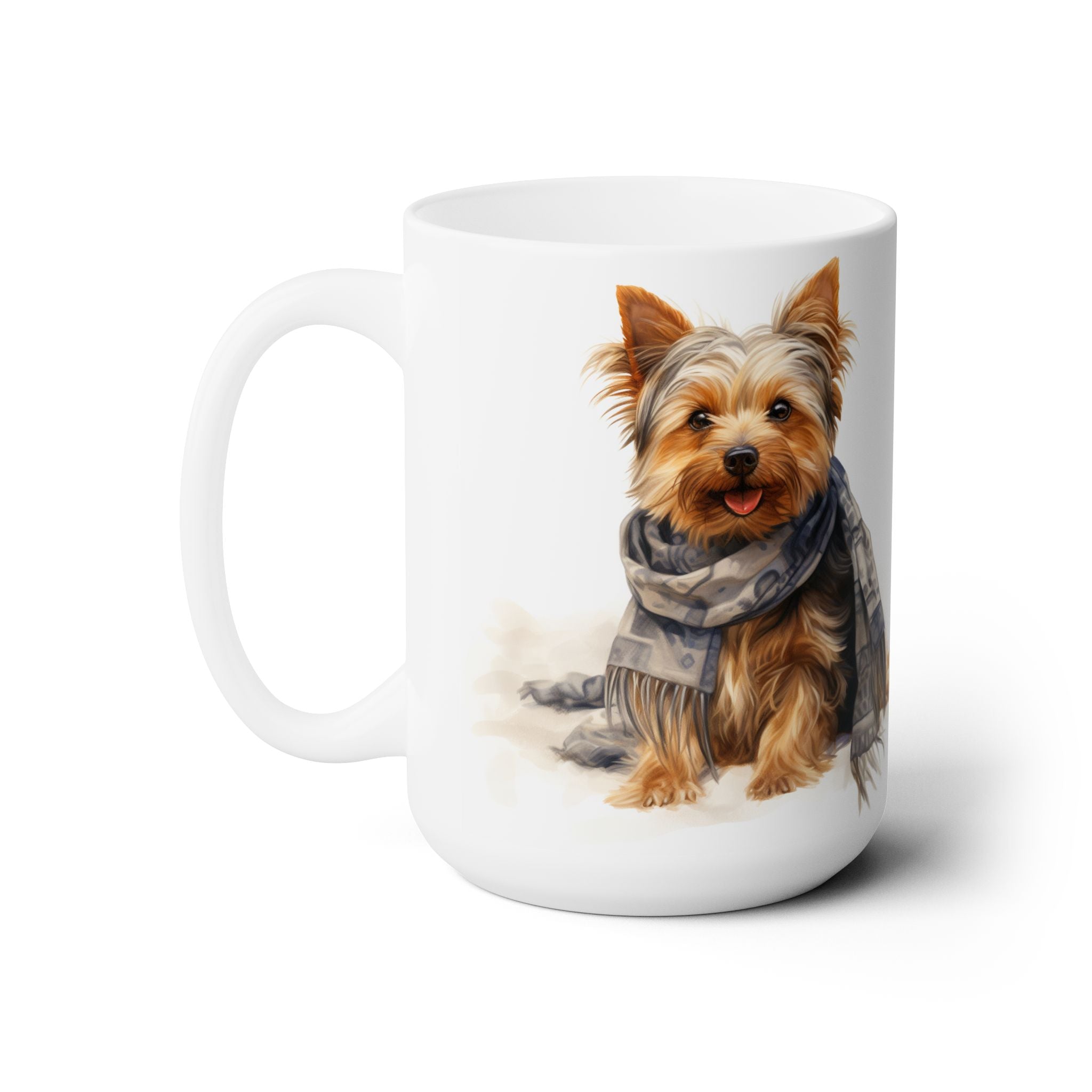 Cozy Yorkie Mug with Scarf - Yorkshire Terrier Lover Gift - Darwin & Rose