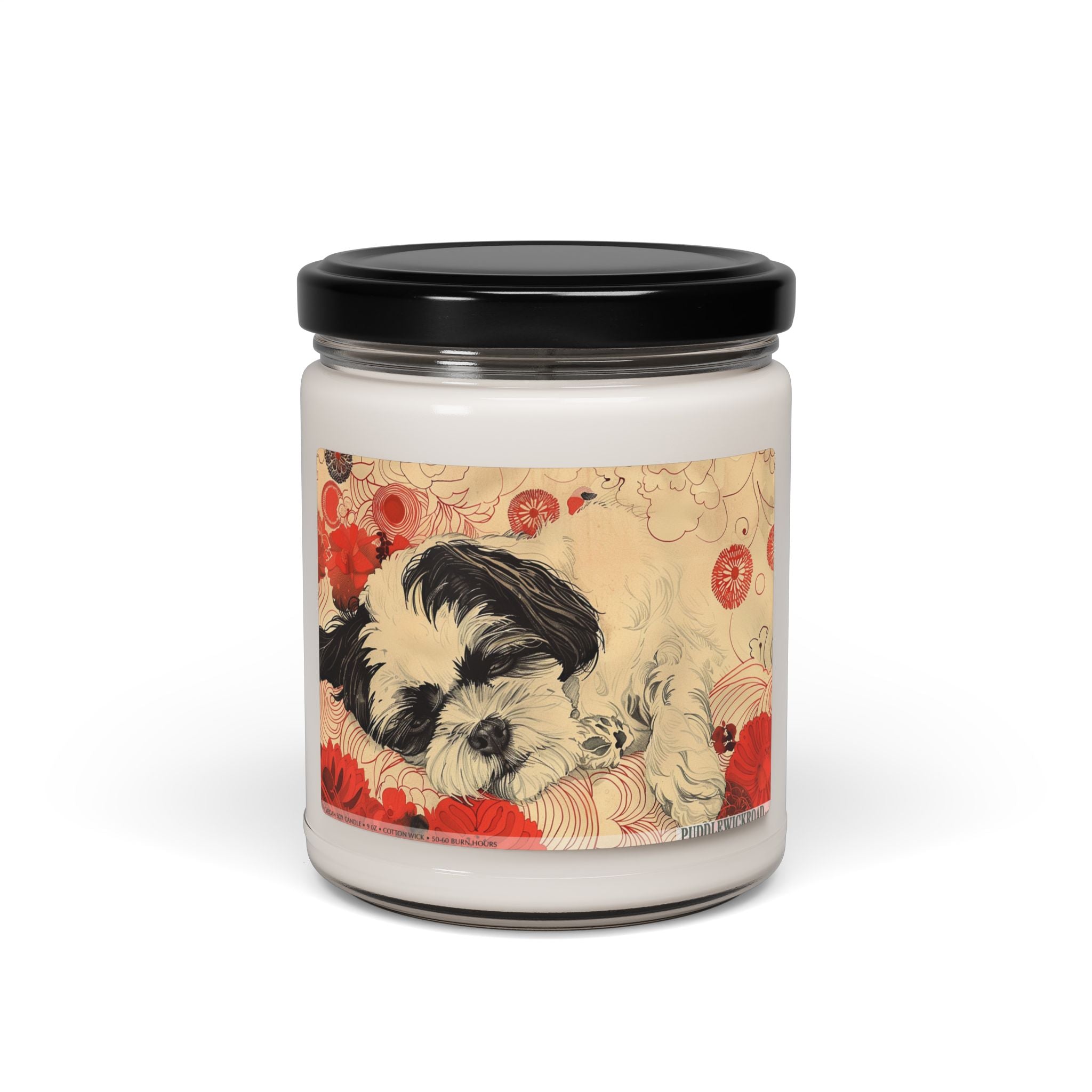 Cozy Shih Tzu Soy Candle - Dog Lover Gift & Pet Memorial Keepsake - Darwin & Rose