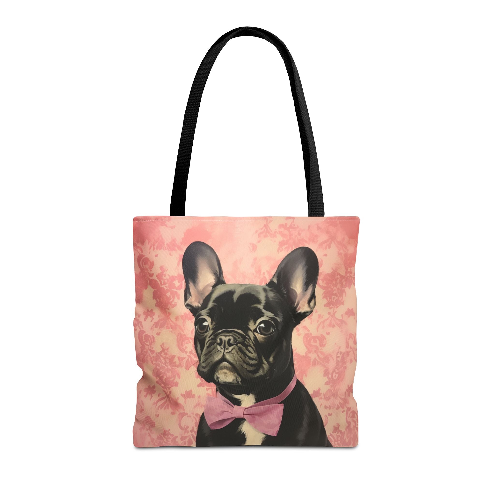 Chic French Bulldog Tote Bag - Pink Bowtie Art Design for Dog Lovers - Darwin & Rose