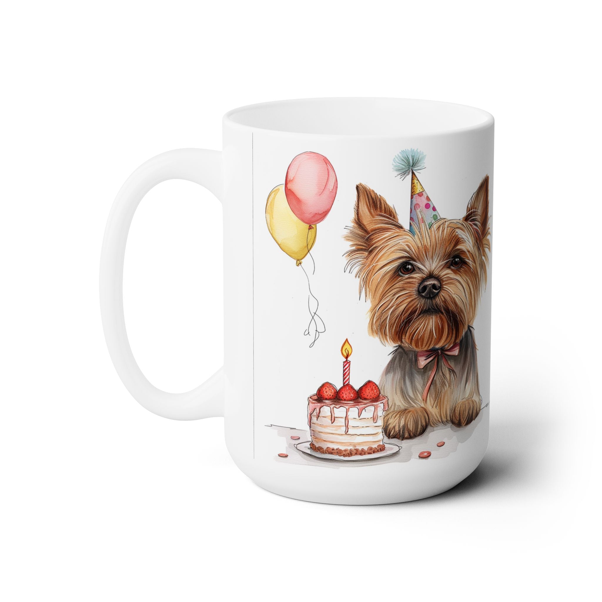 Yorkie Birthday Party Mug - Cute Yorkshire Terrier Gift Idea - Darwin & Rose