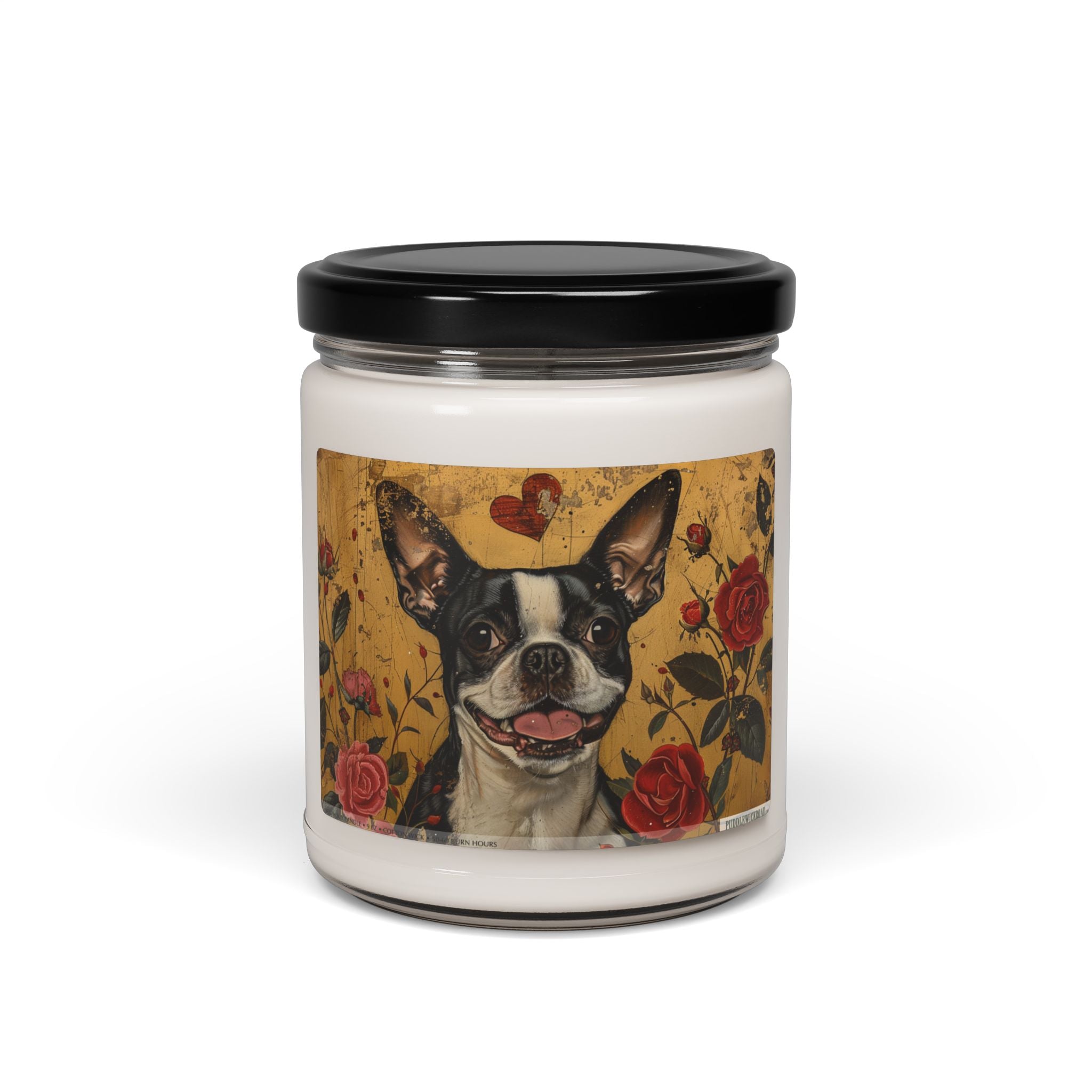 Boston Terrier Candle - Vintage Art Gift for Dog Lovers - Darwin & Rose