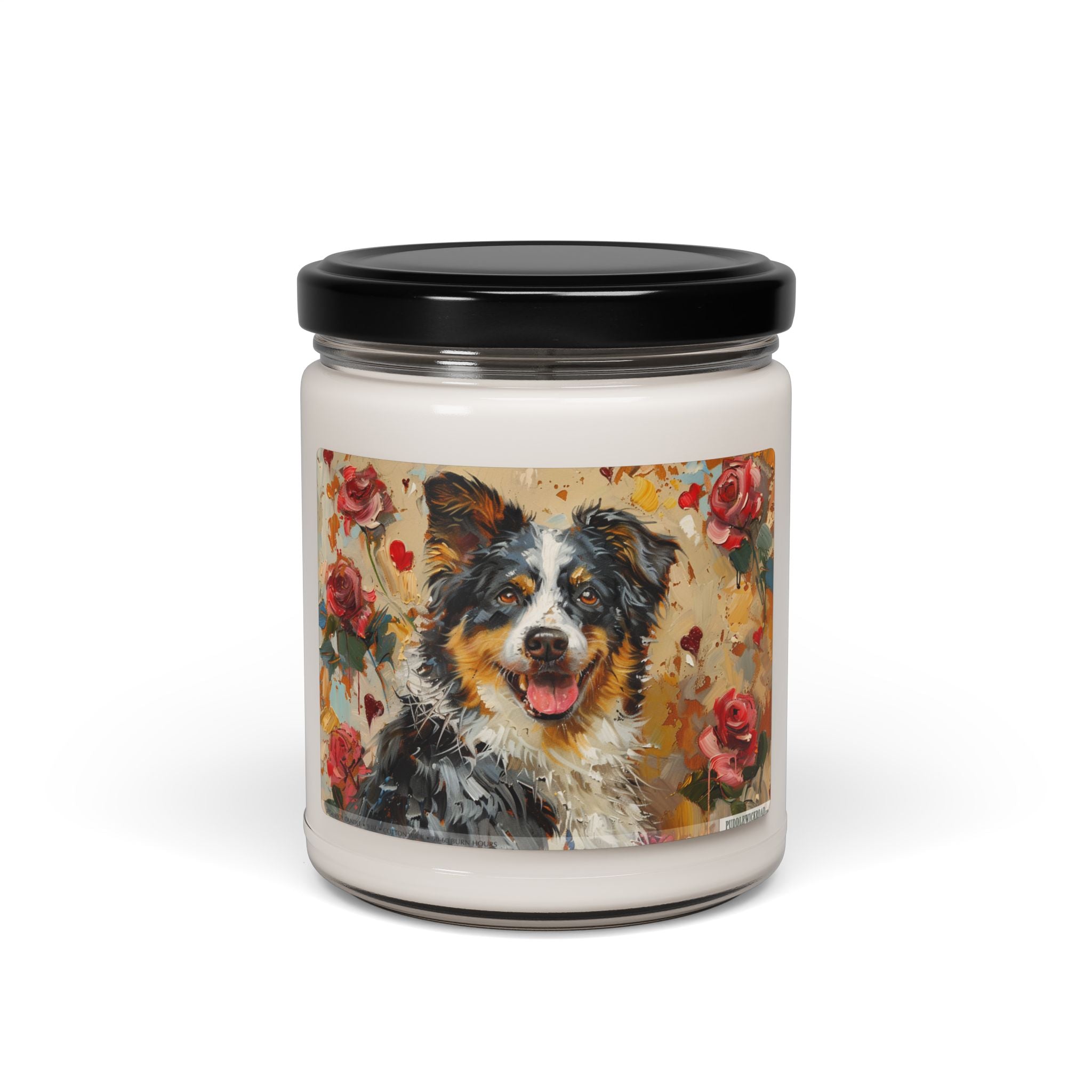 Australian Shepherd Vintage Art Candle - Gift for Dog Lovers - Darwin & Rose
