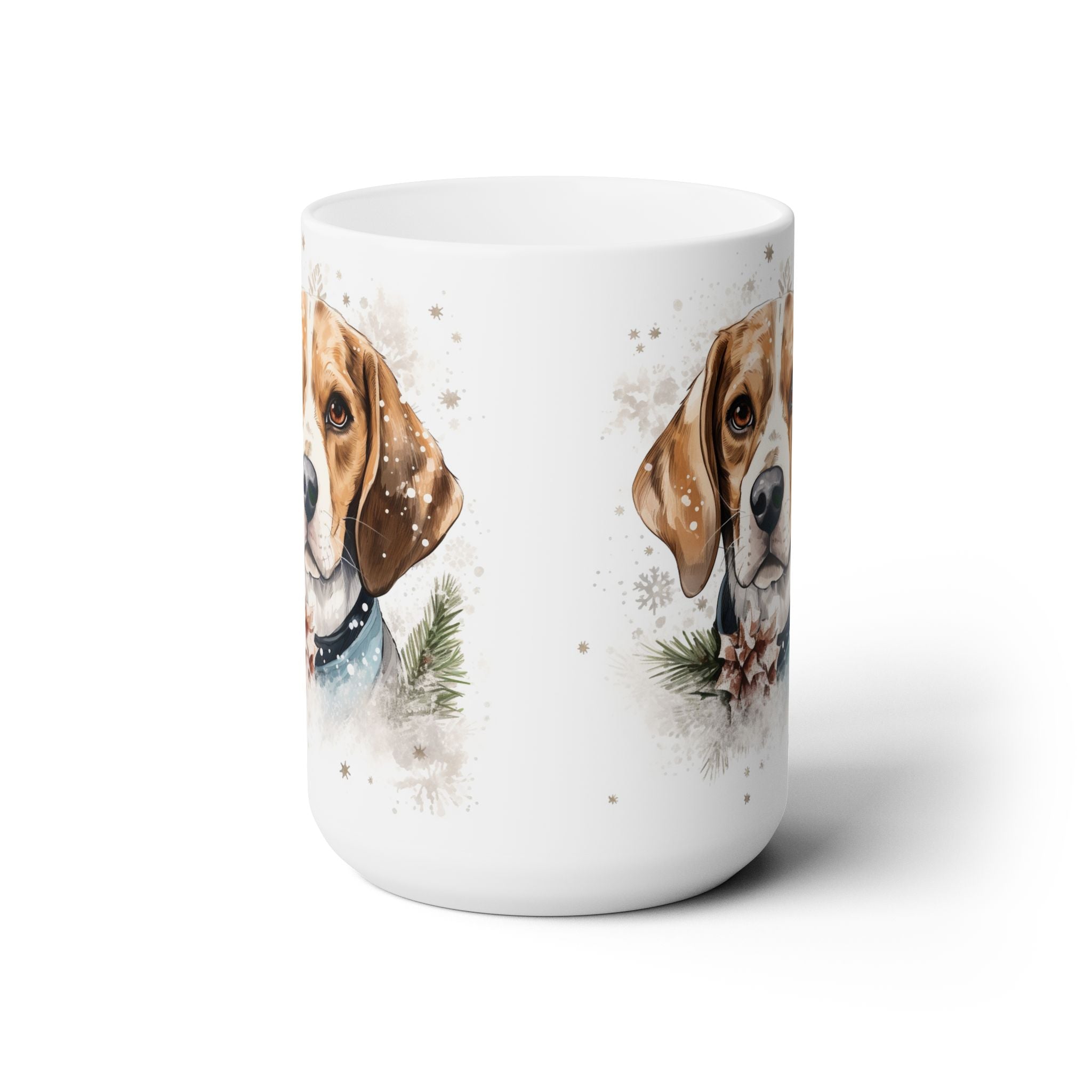Beagle Lover's Holiday Mug - Festive Dog Mom Coffee Cup - Darwin & Rose