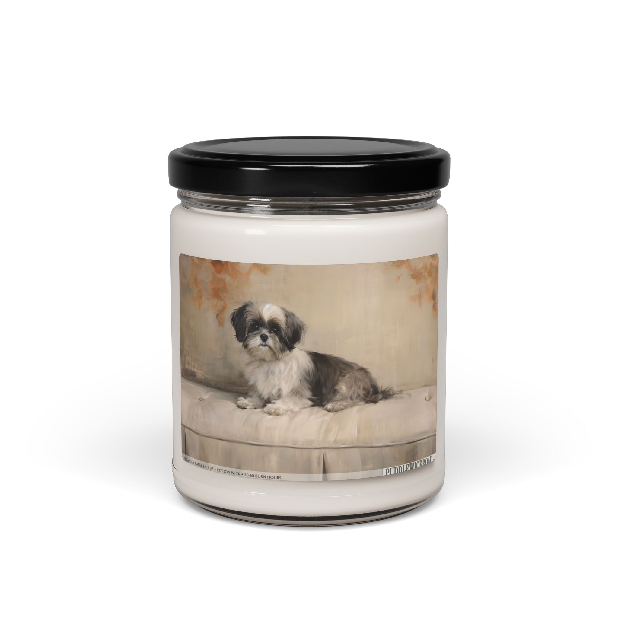 Shih Tzu Serenity Candle - Vintage Art Pet Lover Gift - Darwin & Rose