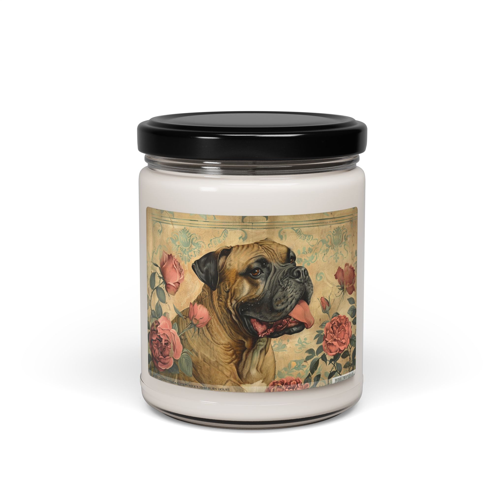 Mastiff Rose Vintage Candle - Dog Lover's Gift & Memorial Keepsake - Darwin & Rose