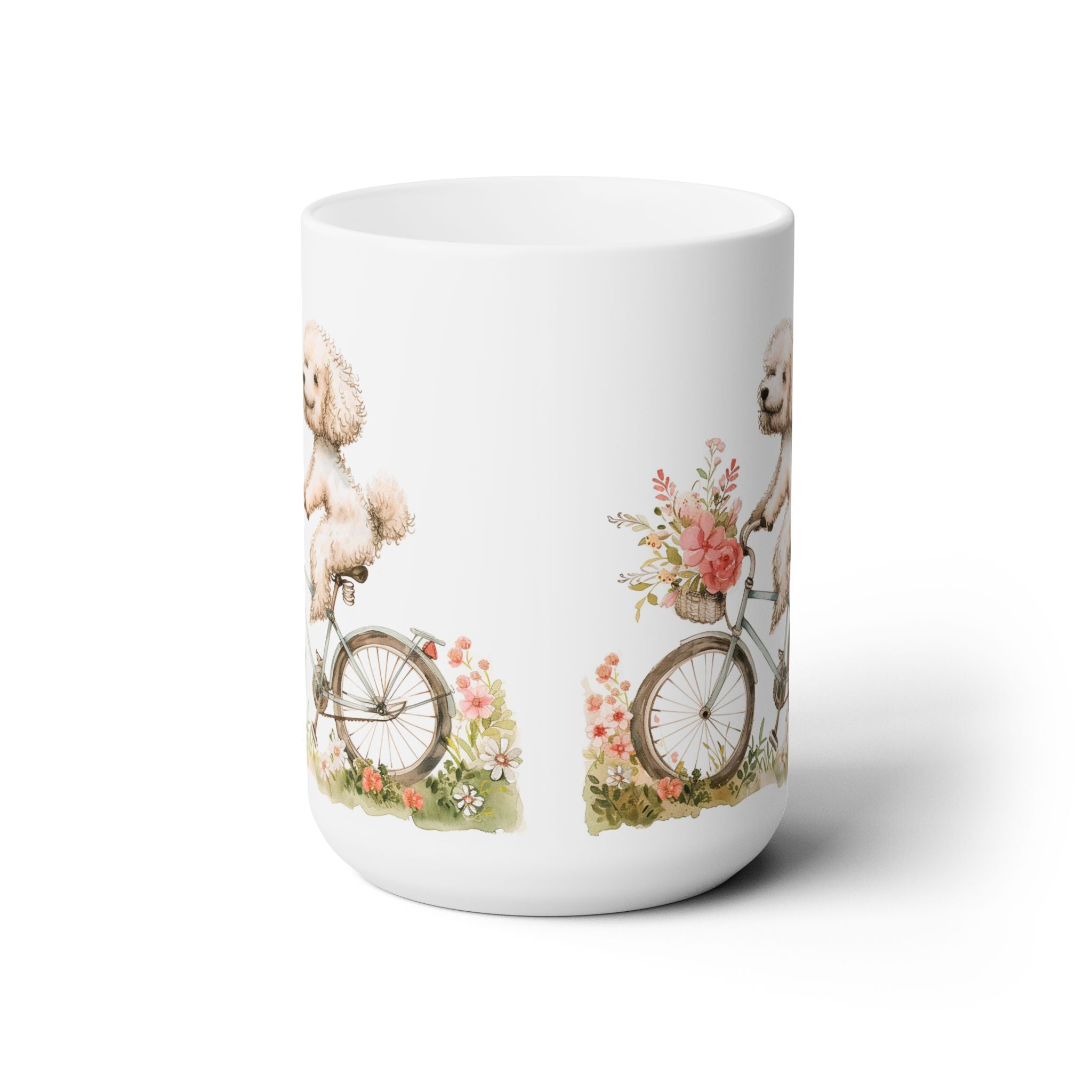 Poodle Bliss Floral Bicycle Mug - Perfect Gift for Dog Lovers - Darwin & Rose