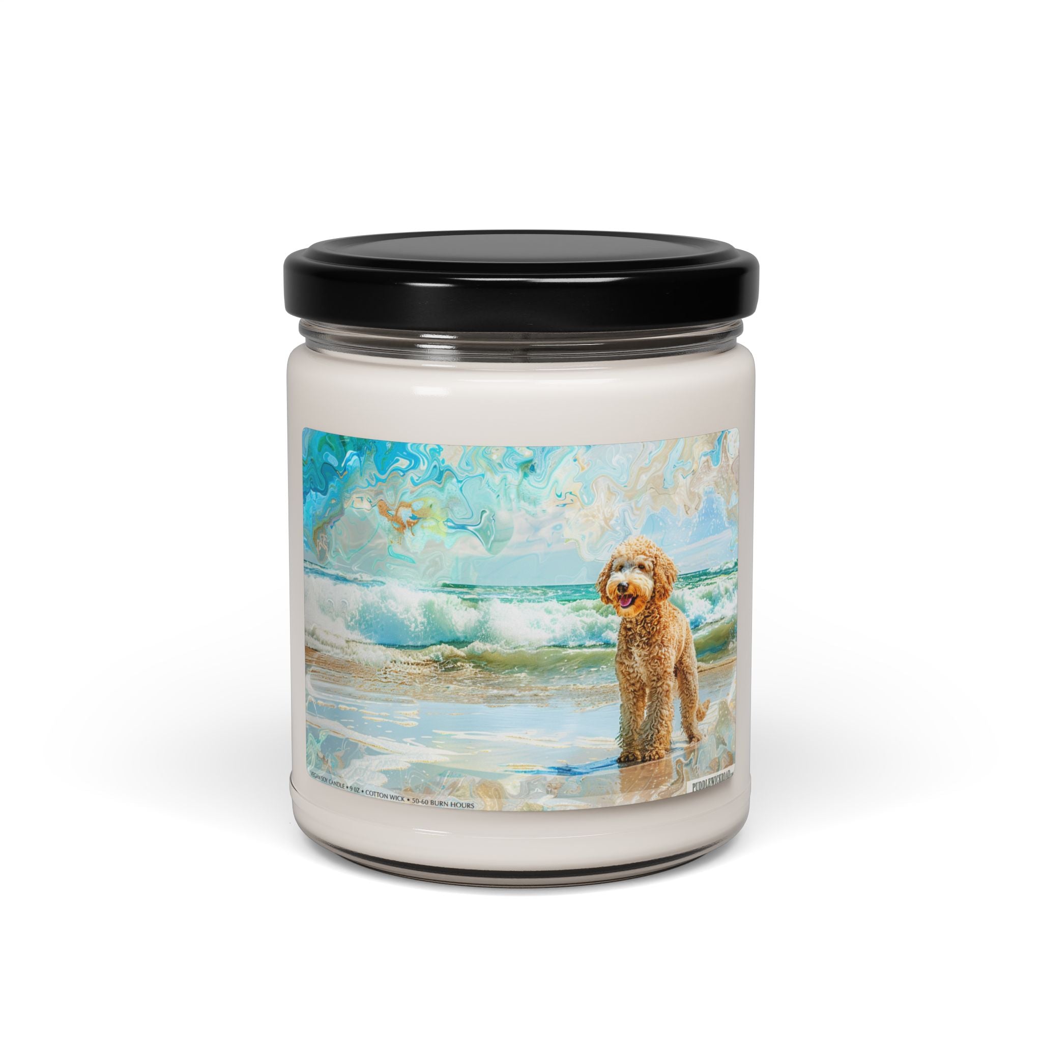 Goldendoodle Beach Bliss Soy Candle - Dog Lover Gift - Darwin & Rose