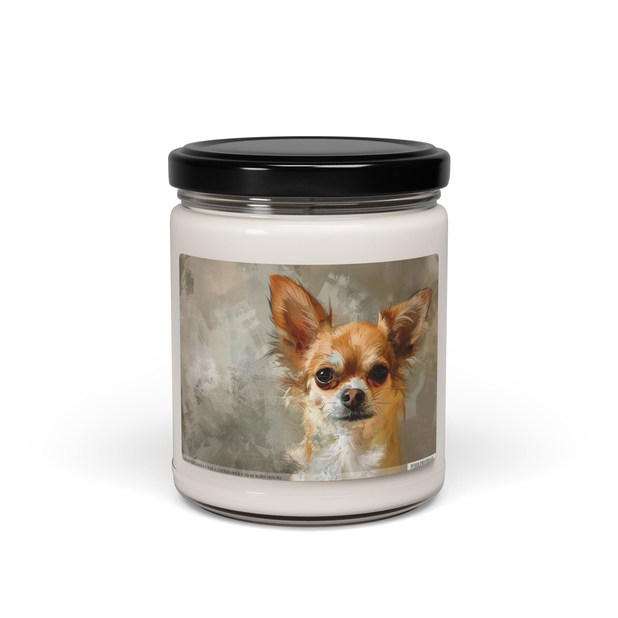 Charming Chihuahua Soy Candle - Vintage Art Dog Lover Gift - Darwin & Rose