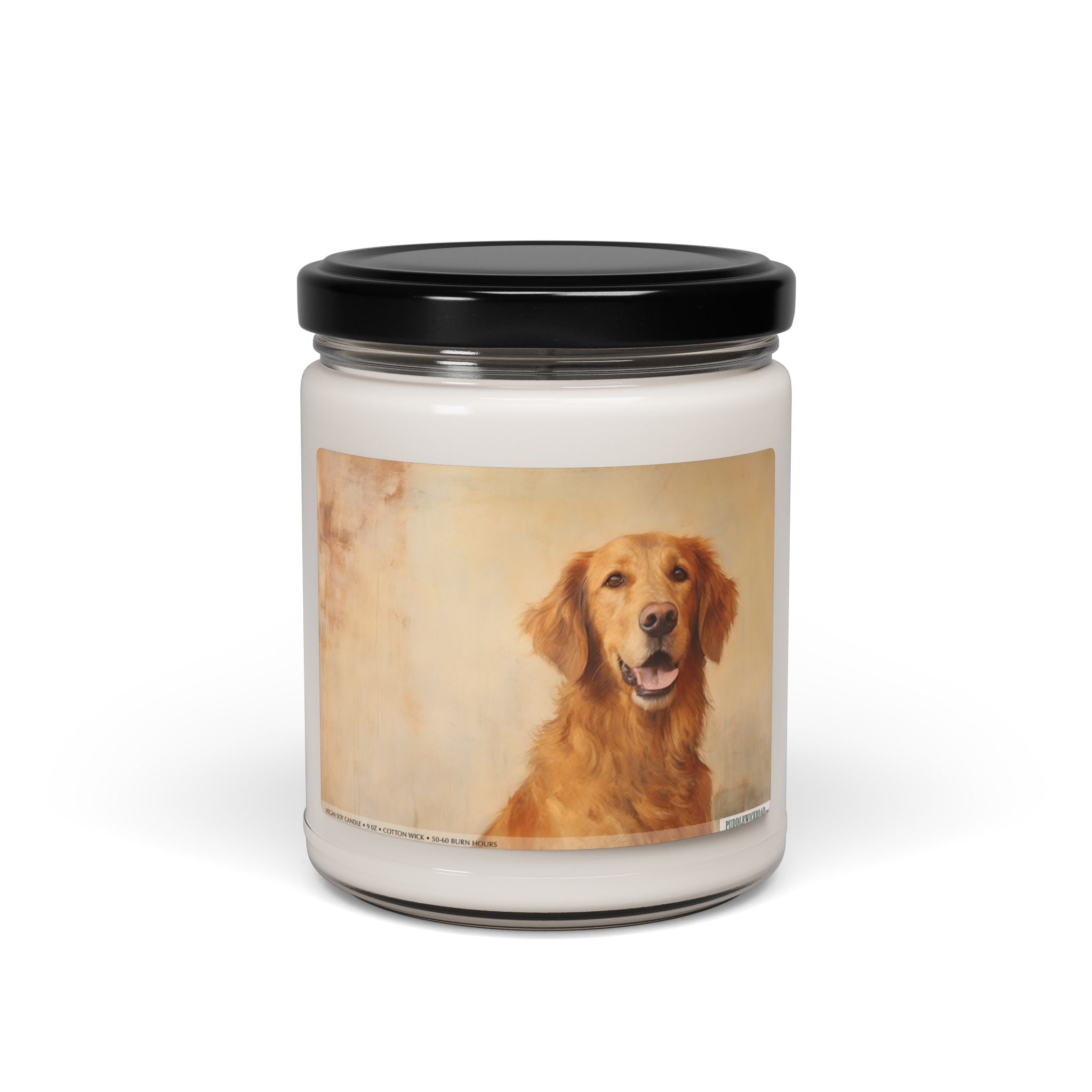 Golden Retriever Vintage Art Candle - Cozy Pet Lover Gift - Darwin & Rose