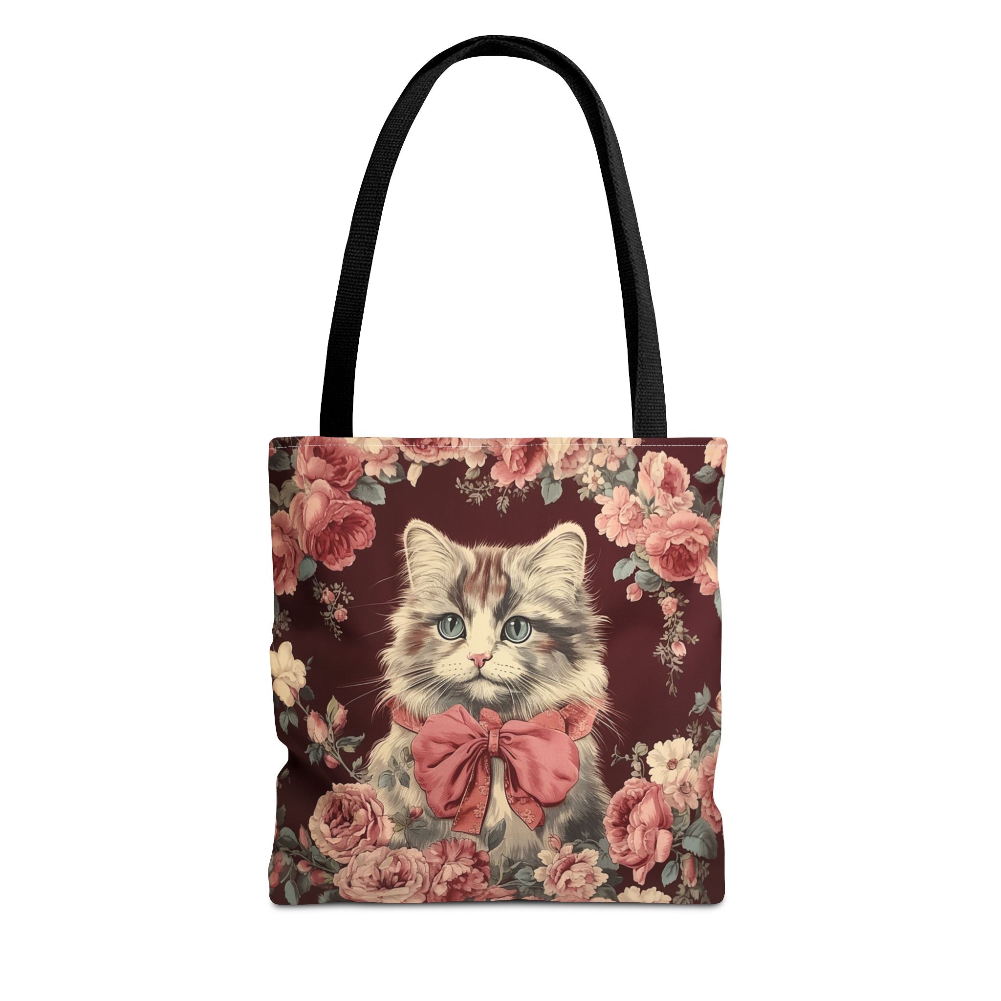Charming Cat-Inspired Floral Tote Bag, Stylish Eco-Friendly Accessory - Darwin & Rose