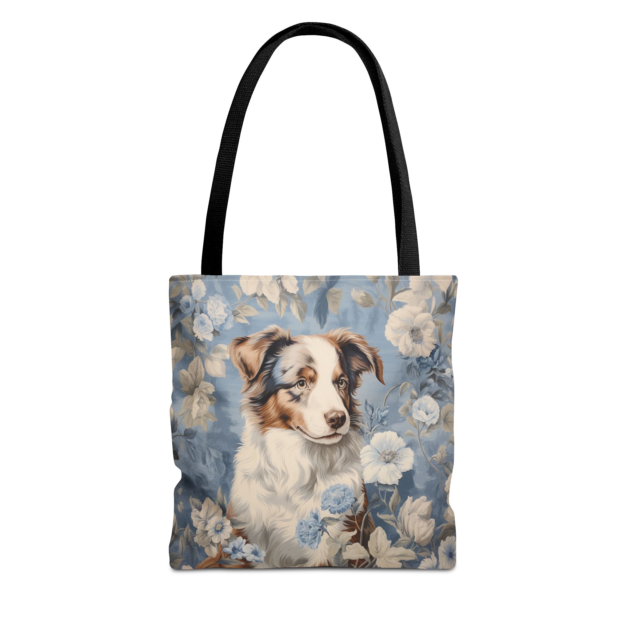 Australian Shepherd Floral Canvas Tote Bag - Eco-Friendly & Stylish - Darwin & Rose