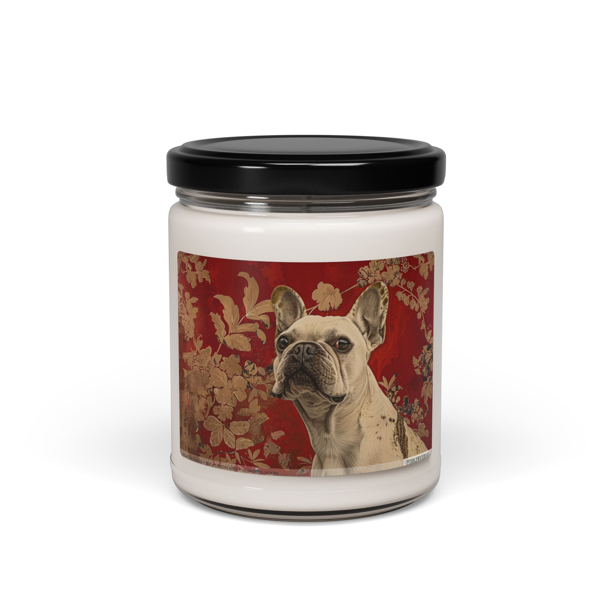 Frenchie Elegance Candle - Vintage Art Gift for Dog Lovers - Darwin & Rose