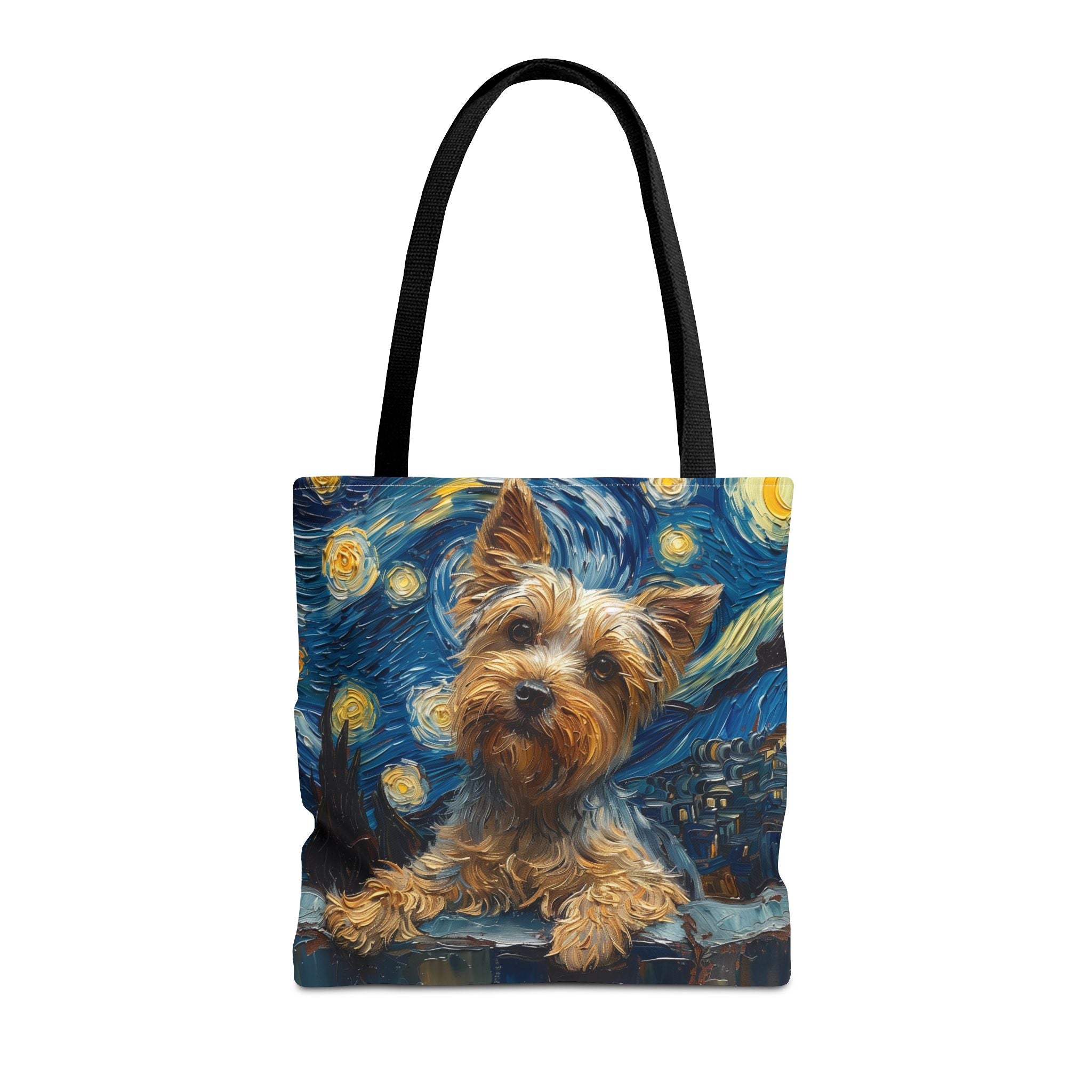 Starry Night Yorkie Tote Bag - Eco-Friendly Canvas for Dog Lovers - Darwin & Rose