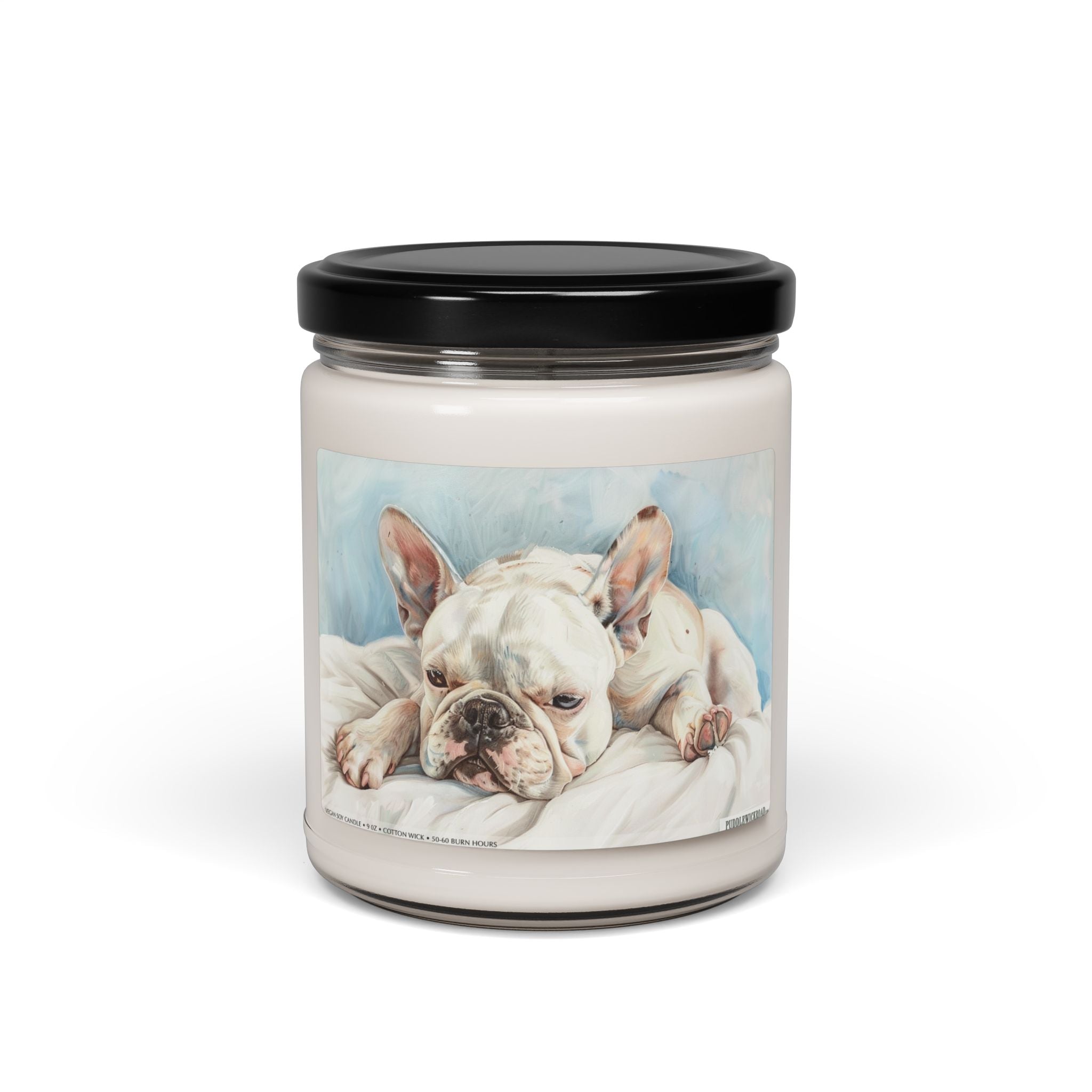French Bulldog "Frenchie Dream" Soy Candle - Cozy Art Gift for Dog Lovers - Darwin & Rose