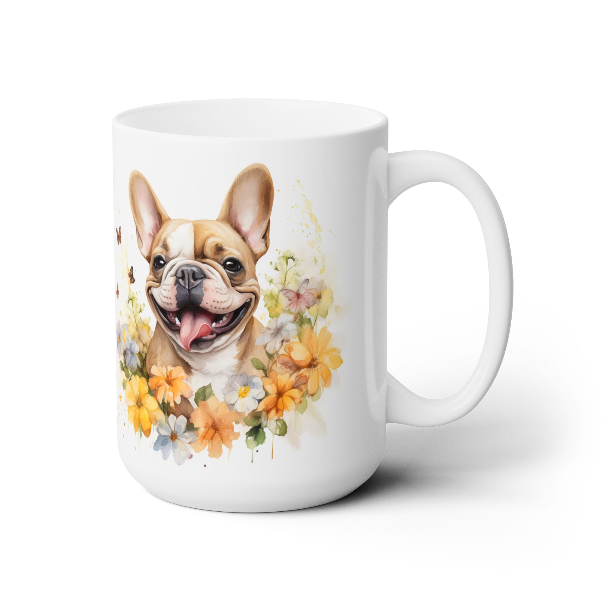 Frenchie Bliss Mug - Floral French Bulldog Coffee Cup Gift - Darwin & Rose