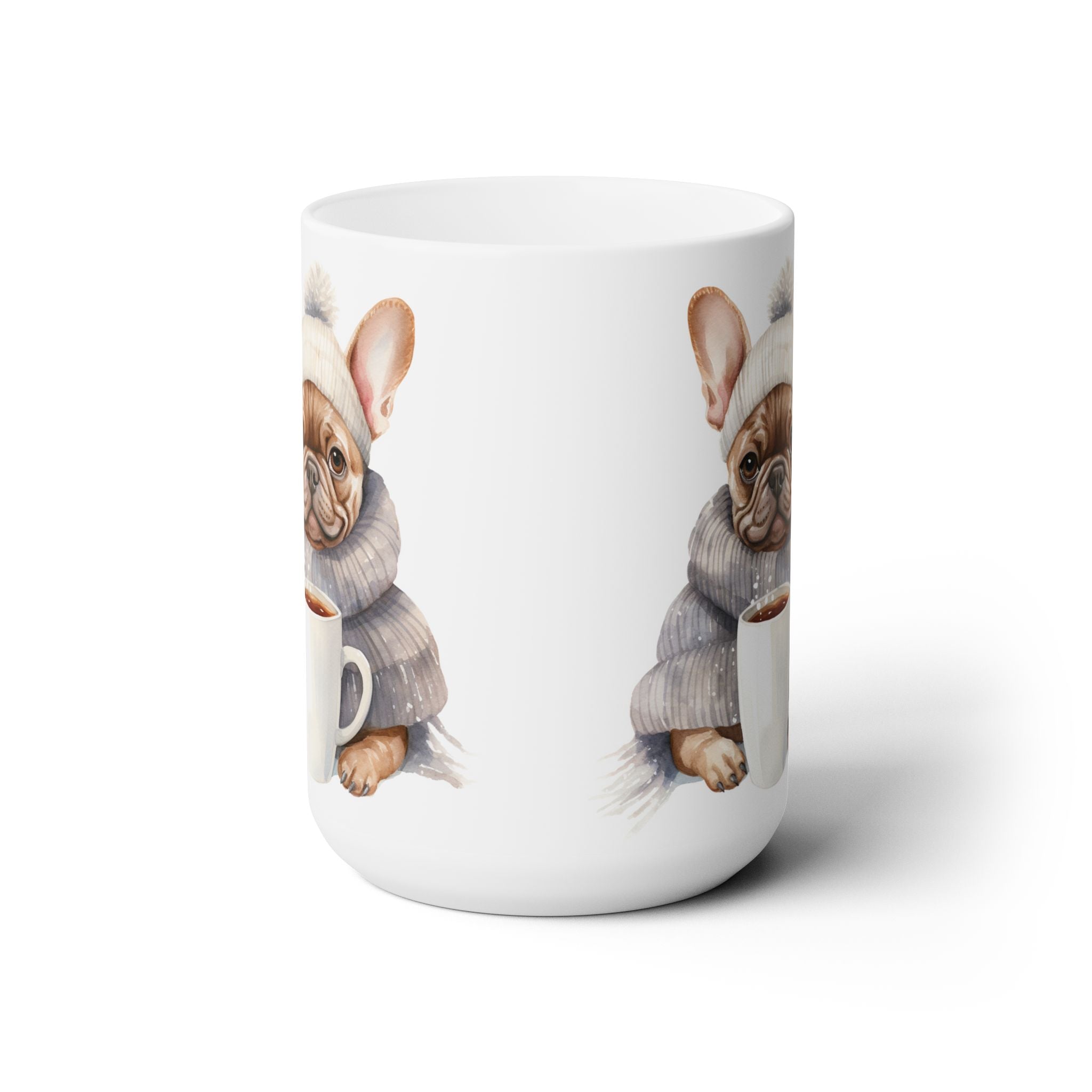Cozy Frenchie Coffee Mug - Winter French Bulldog Gift - Darwin & Rose