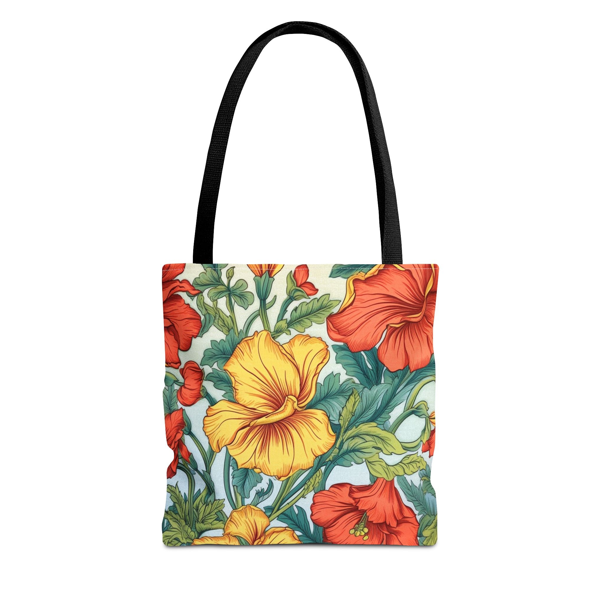 Hibiscus Blooms Eco-Friendly Tote Bag, Vibrant Floral Design for Market Trips - Darwin & Rose