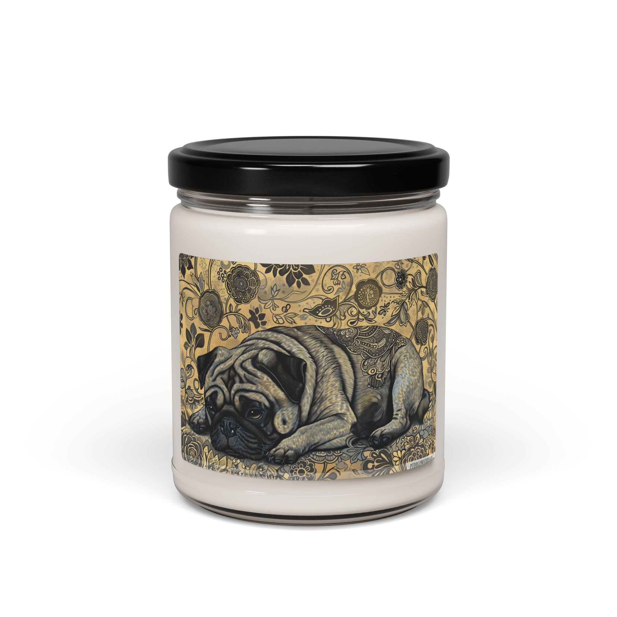 Pug Lover's Vintage Soy Candle - Cozy Dog Mom Gift - Darwin & Rose