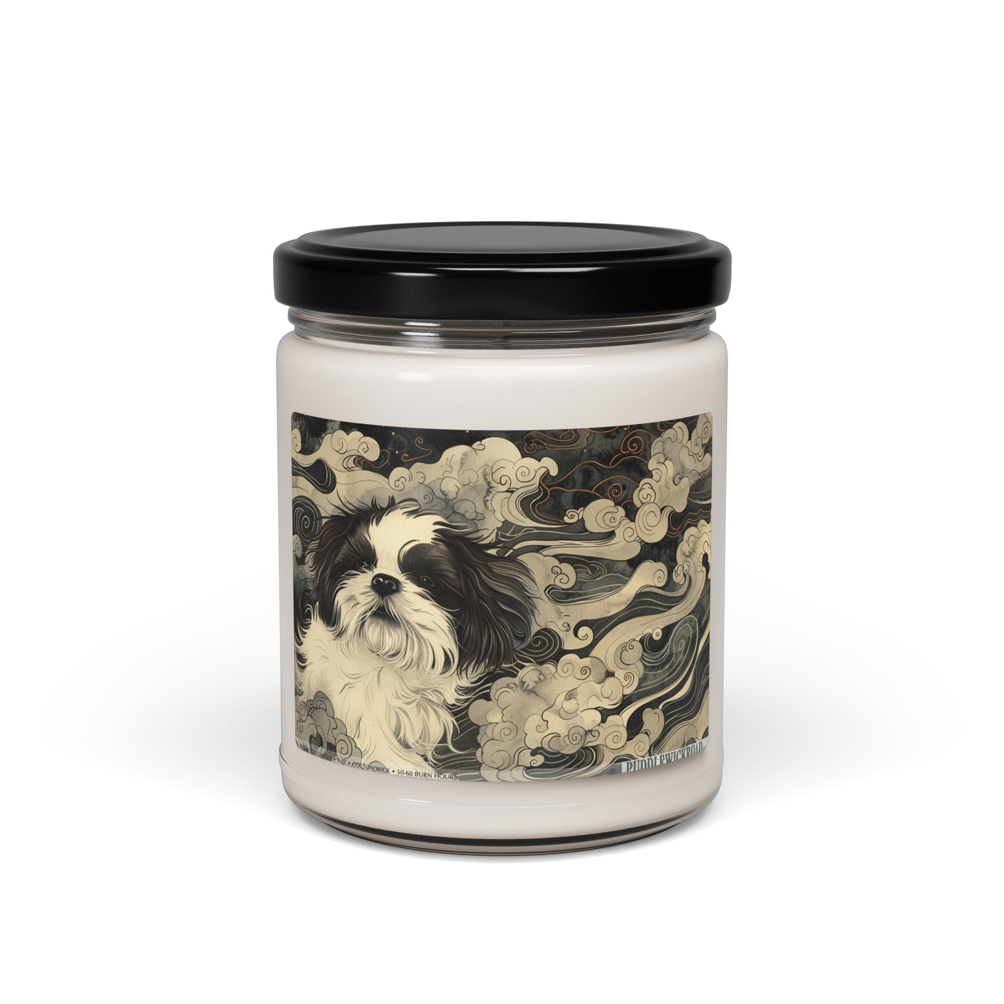 Shih Tzu Bliss Candle - Vintage Art Soy Candle for Dog Lovers - Darwin & Rose