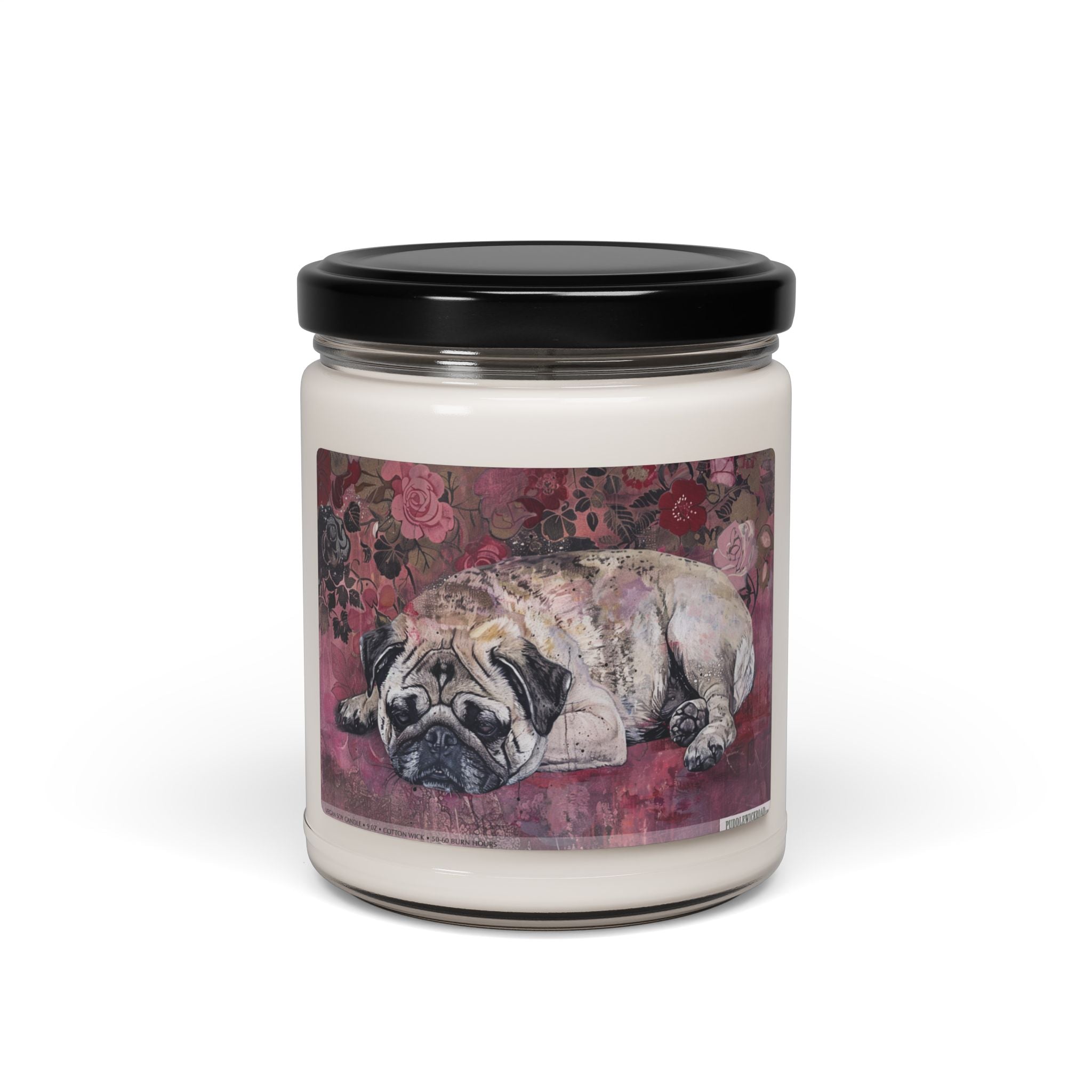 Vintage Pug Candle - Cozy Soy Candle Gift for Dog Lovers - Darwin & Rose