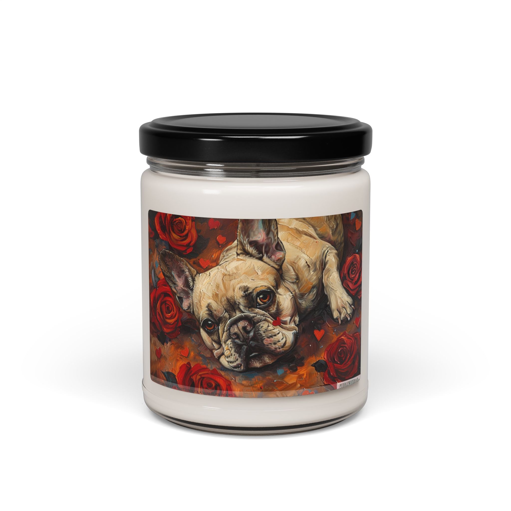 Frenchie Rose Elegance Candle - Cozy Gift for Dog Lovers - Darwin & Rose