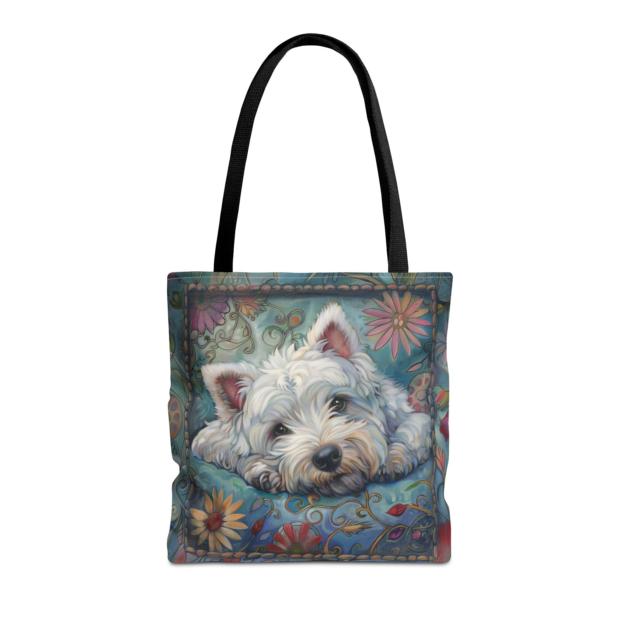 Whimsical Westie Floral Tote Bag - Perfect for Dog Lovers - Darwin & Rose