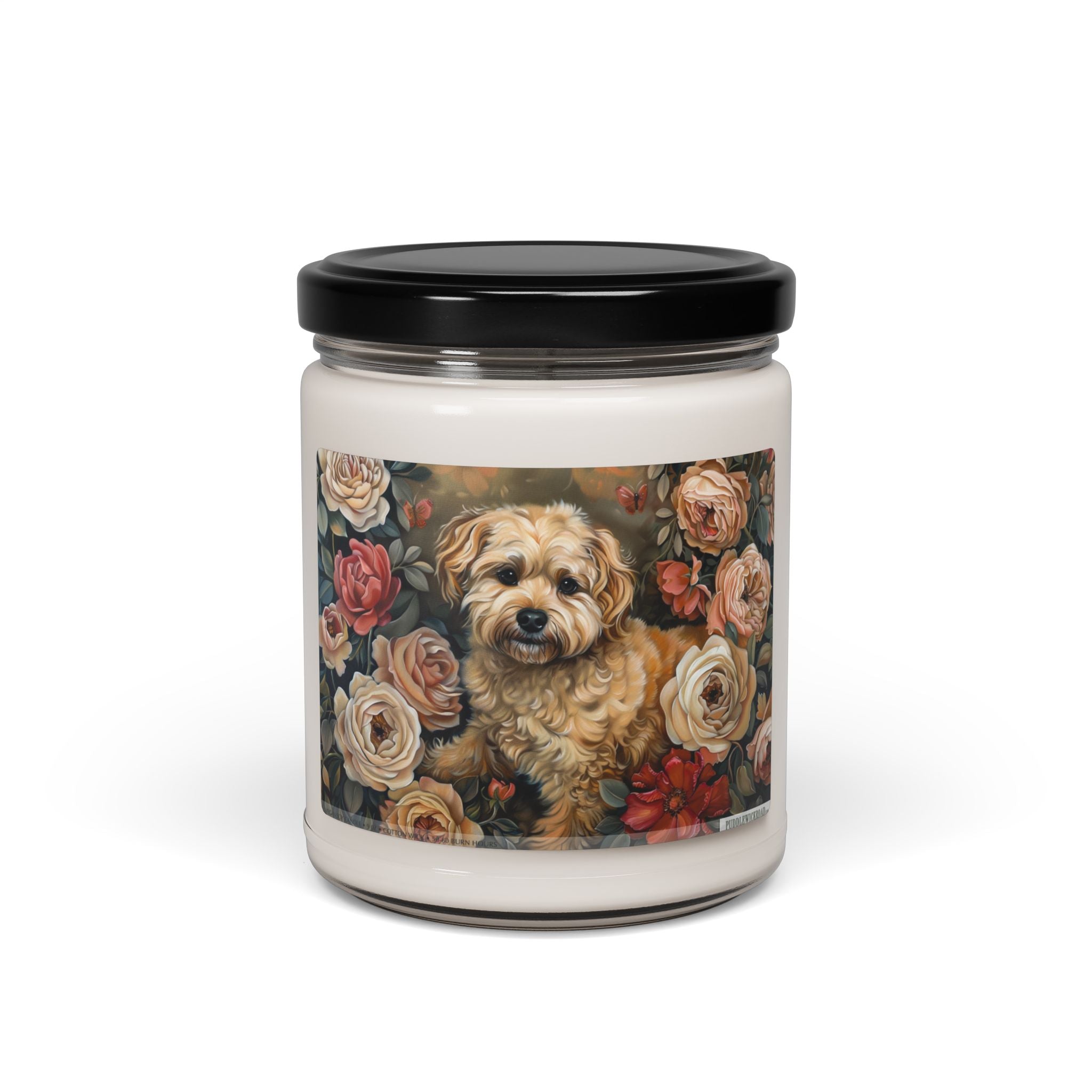 Cockapoo Vintage Rose Candle - Pet Lover Memorial Gift - Darwin & Rose
