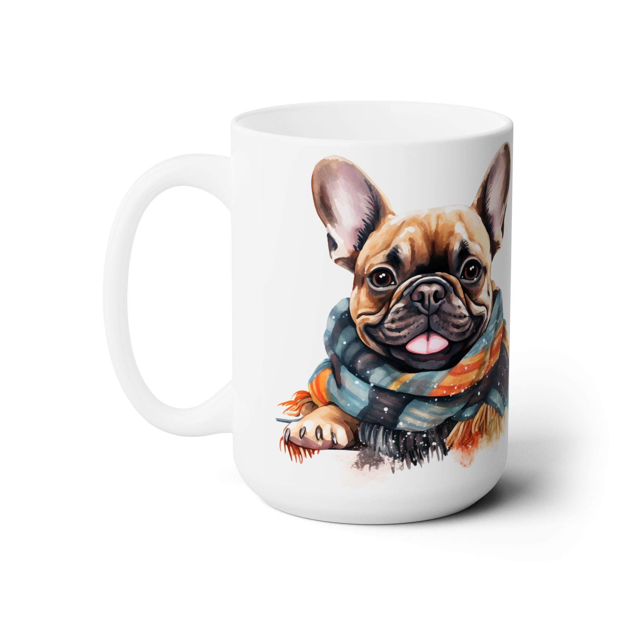 Frenchie Cozy Winter Mug - Adorable French Bulldog Coffee Cup - Darwin & Rose