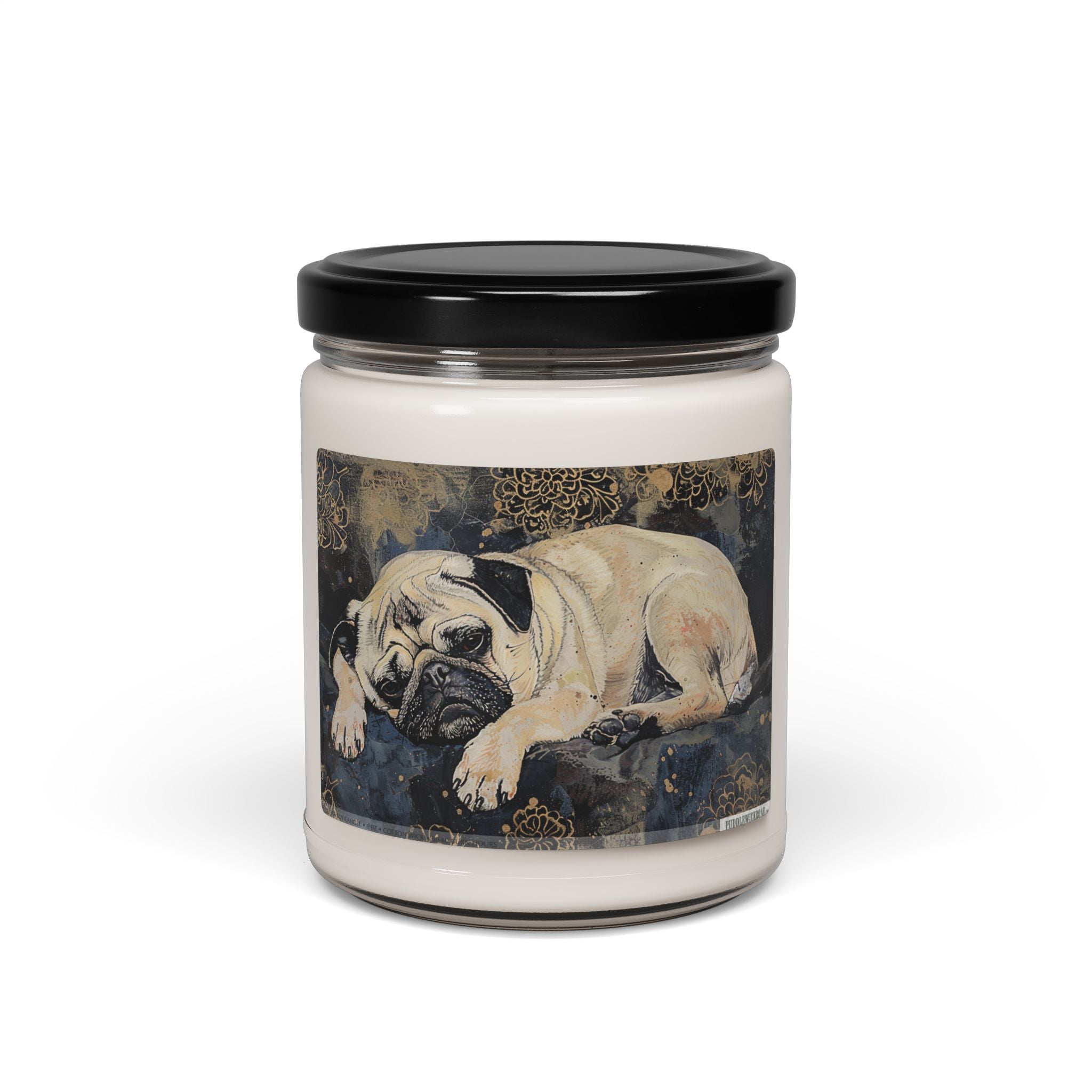 Sleeping Pug Candle - Hand-Poured Soy Wax Gift for Dog Lovers - Darwin & Rose