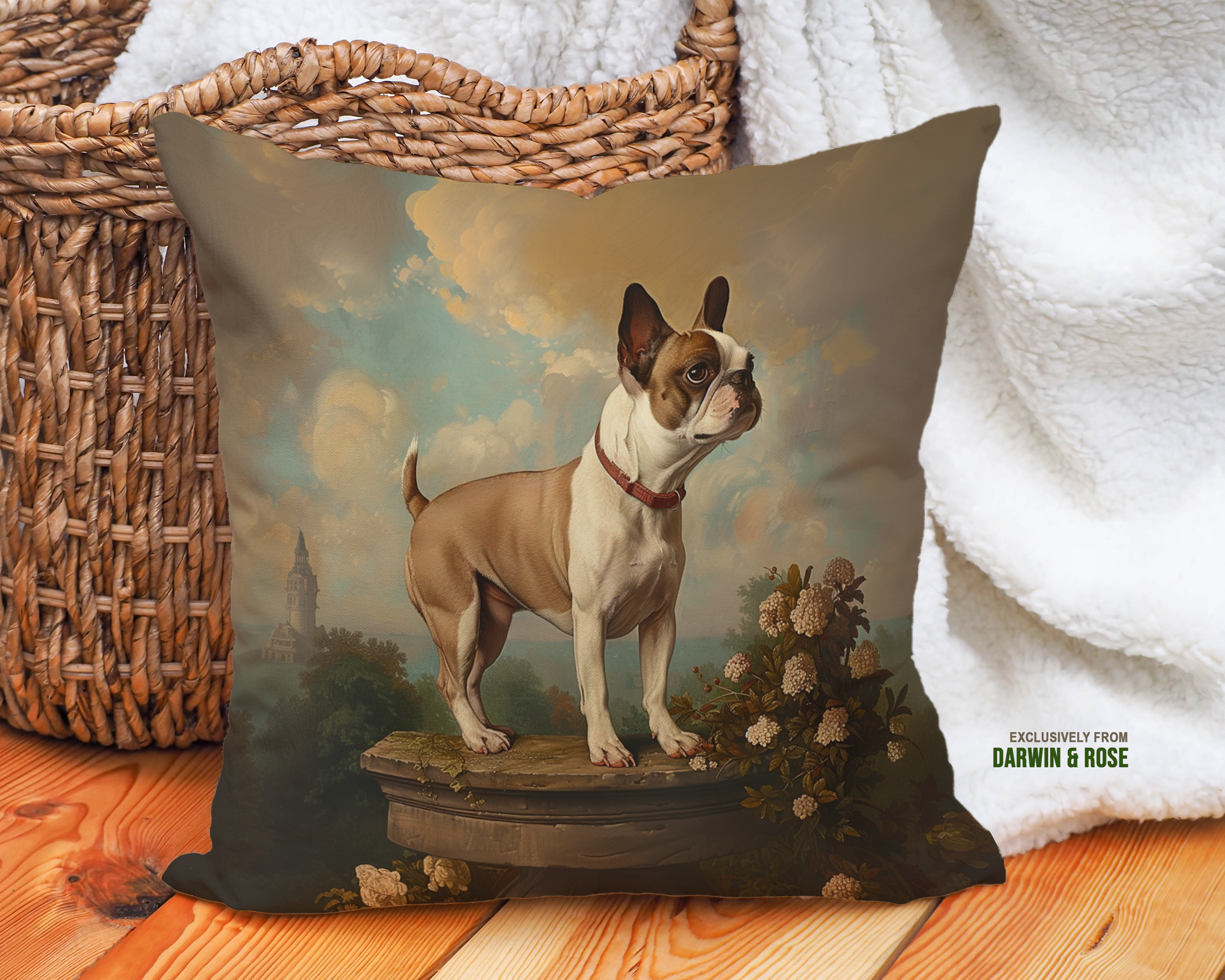 Boston Terrier Vintage Charm Throw Pillow – Classic Home Décor Accent
