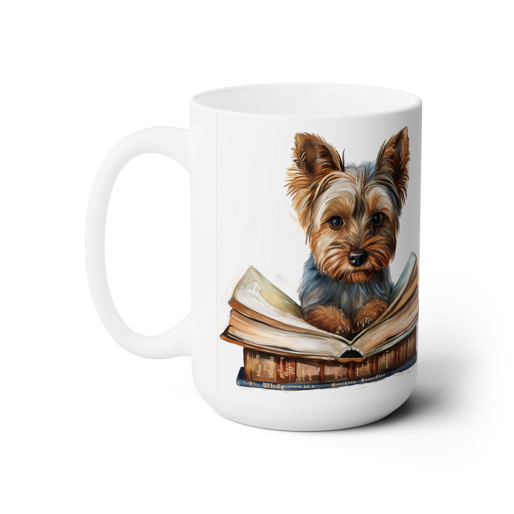 Yorkie Book Lover Mug - Yorkshire Terrier Dog Coffee Cup Gift - Darwin & Rose