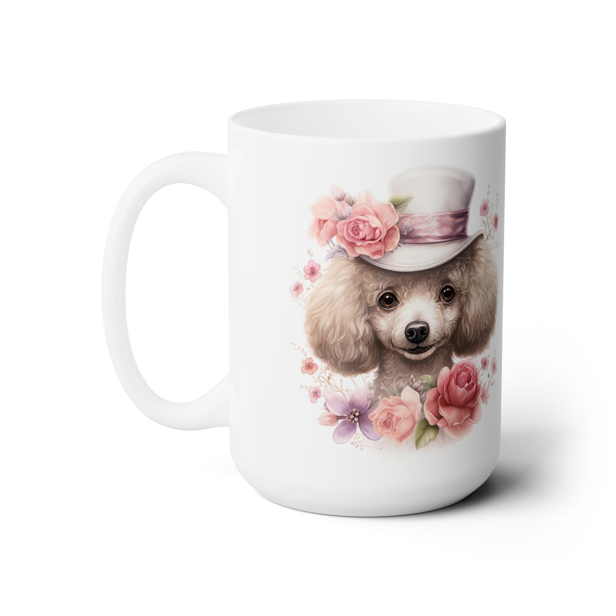 Charming Poodle Mug - Floral Design for Dog Lovers - Darwin & Rose