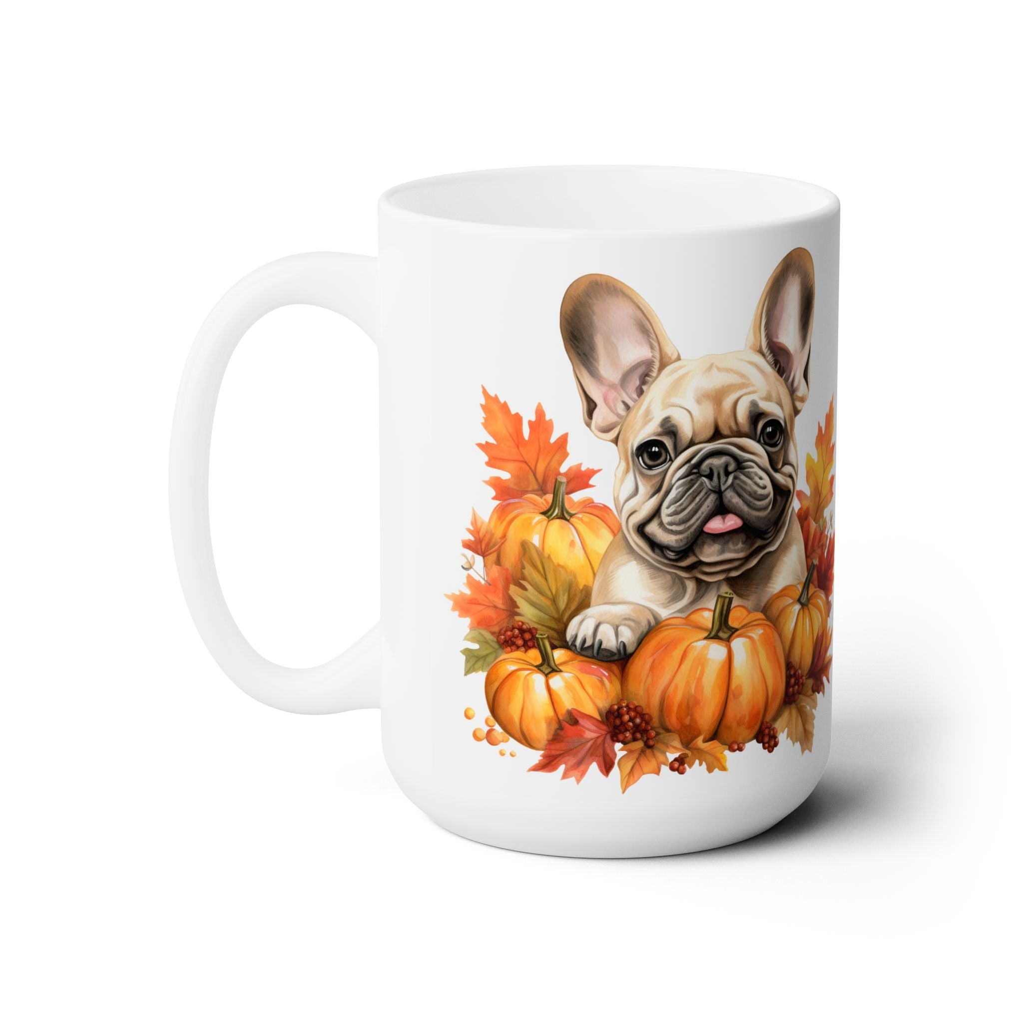 Frenchie Fall Harvest Mug - Thanksgiving Coffee Cup for Dog Lovers - Darwin & Rose