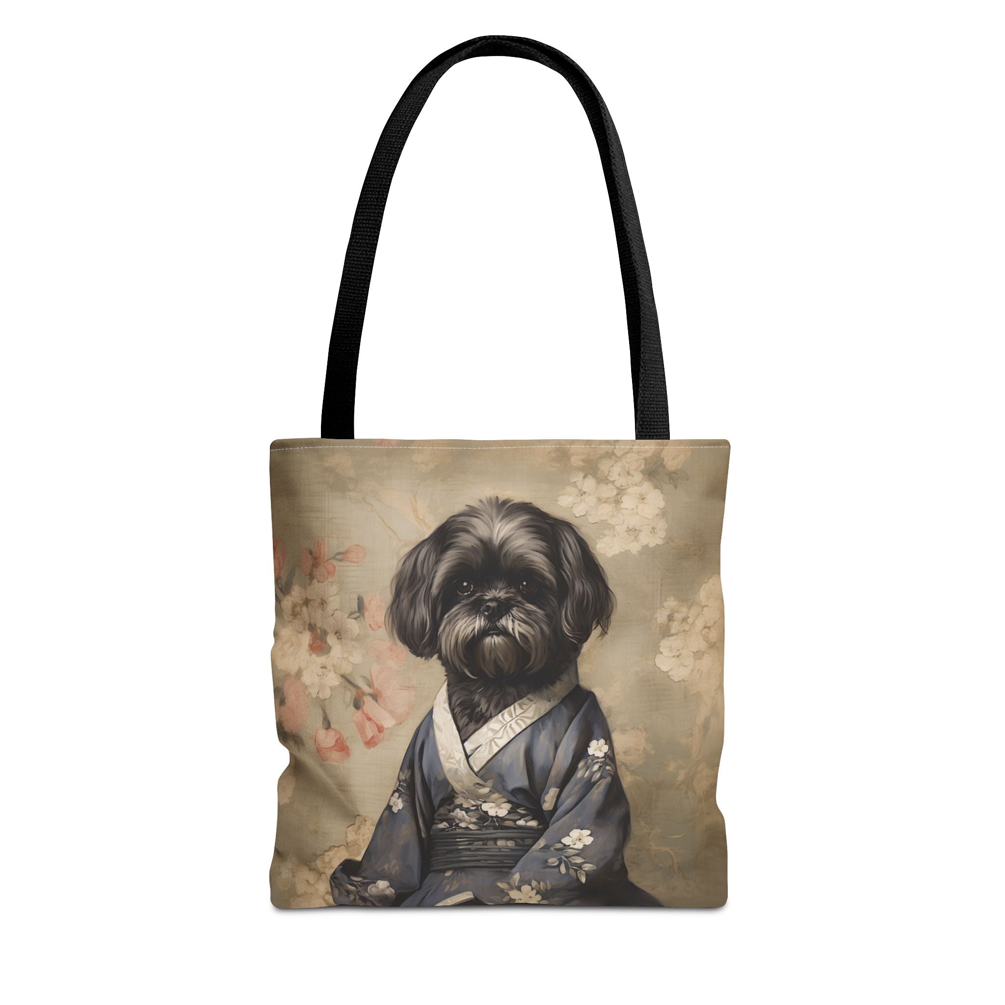 Shih Tzu Kimono Blossom Canvas Tote, Pet Lover Eco Gift Bag - Darwin & Rose